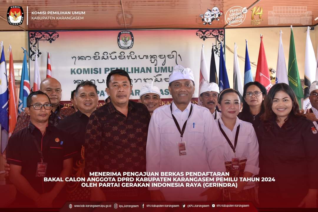 Pengajuan Bakal Calon Anggota DPRD Kab. Karangasem Partai Gerindra , 14 Mei 2023
