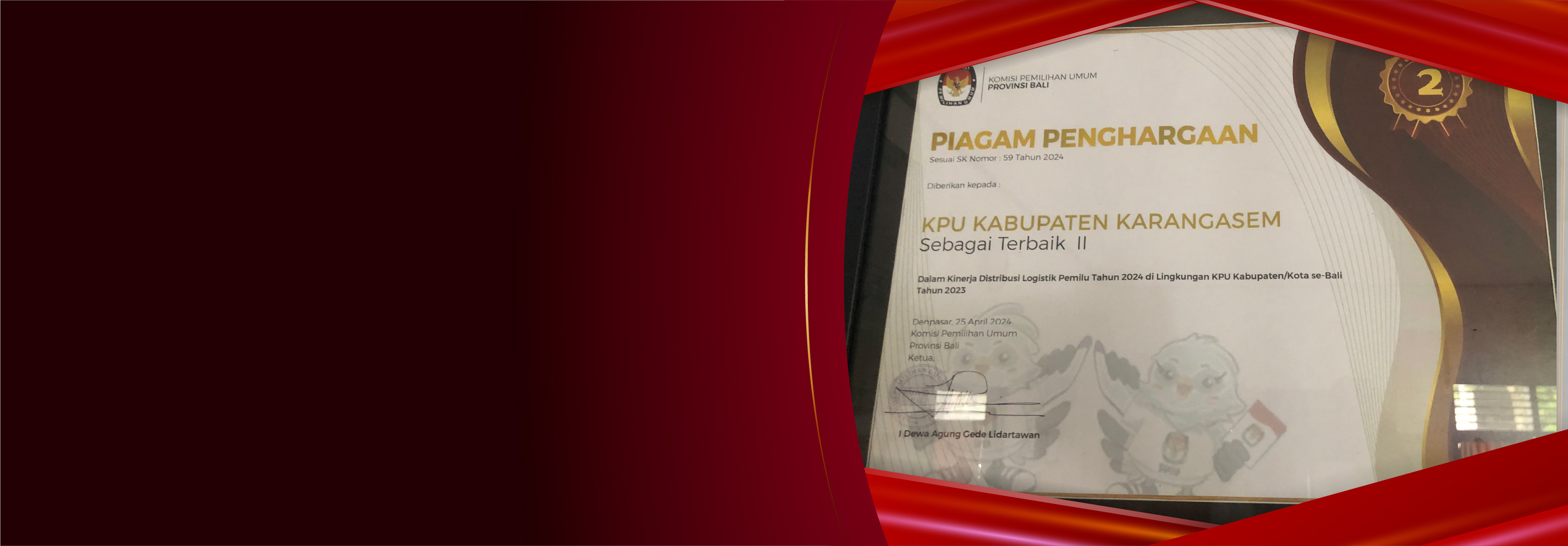 KINERJA DISTRIBUSI LOGISTIK PEMILU TAHUN 2024 DI LINGKUNGAN KPU KABUPATEN/ KOTA SE-BALI TERBAIK II