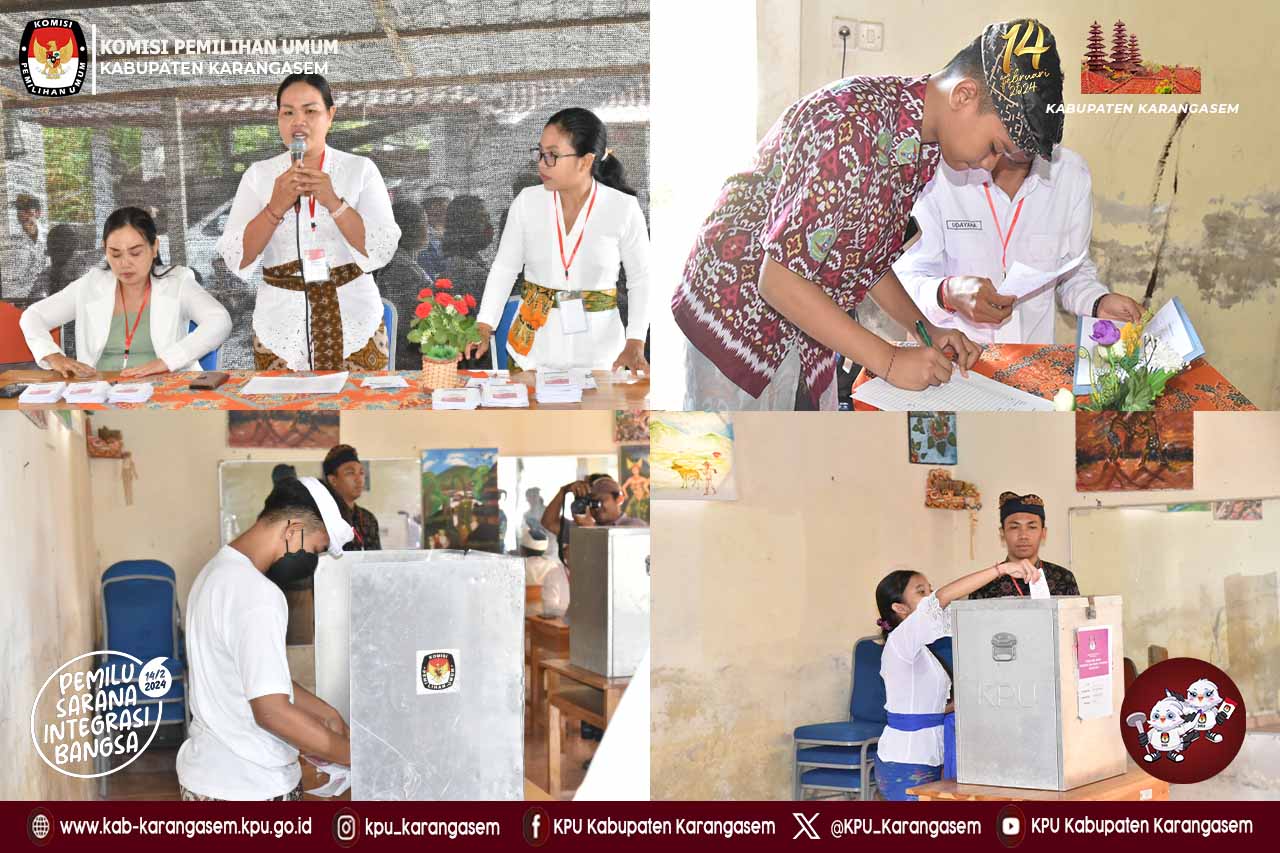 monitoring Pemilos di Sekolah Luar Biasa (SLB) Negeri 1 Karangasem, Kamis (16/11).2023