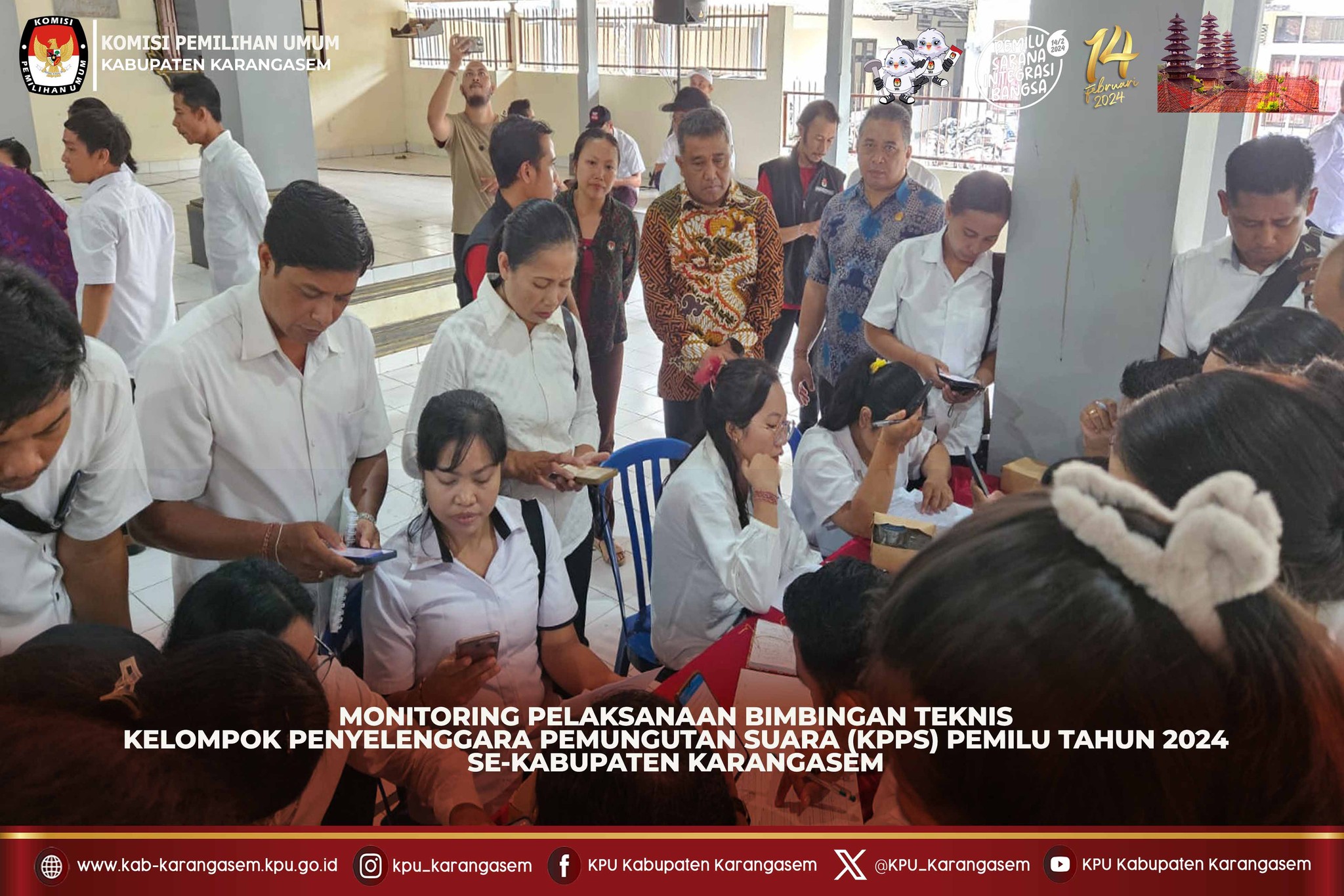 Bimbingan Teknis KPPS Pemilu Tahun 2024 se-Kabupaten Karangasem, Jumat (26/1).2024