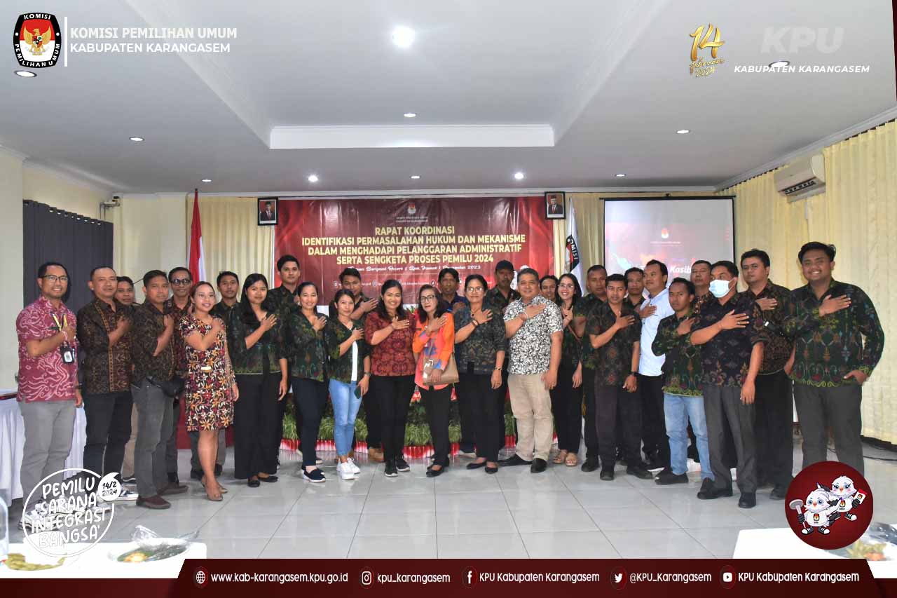 Rapat Koordinasi Identifikasi Permasalahan Hukum proses Pemilu 2024, Jumat (1/9 2023