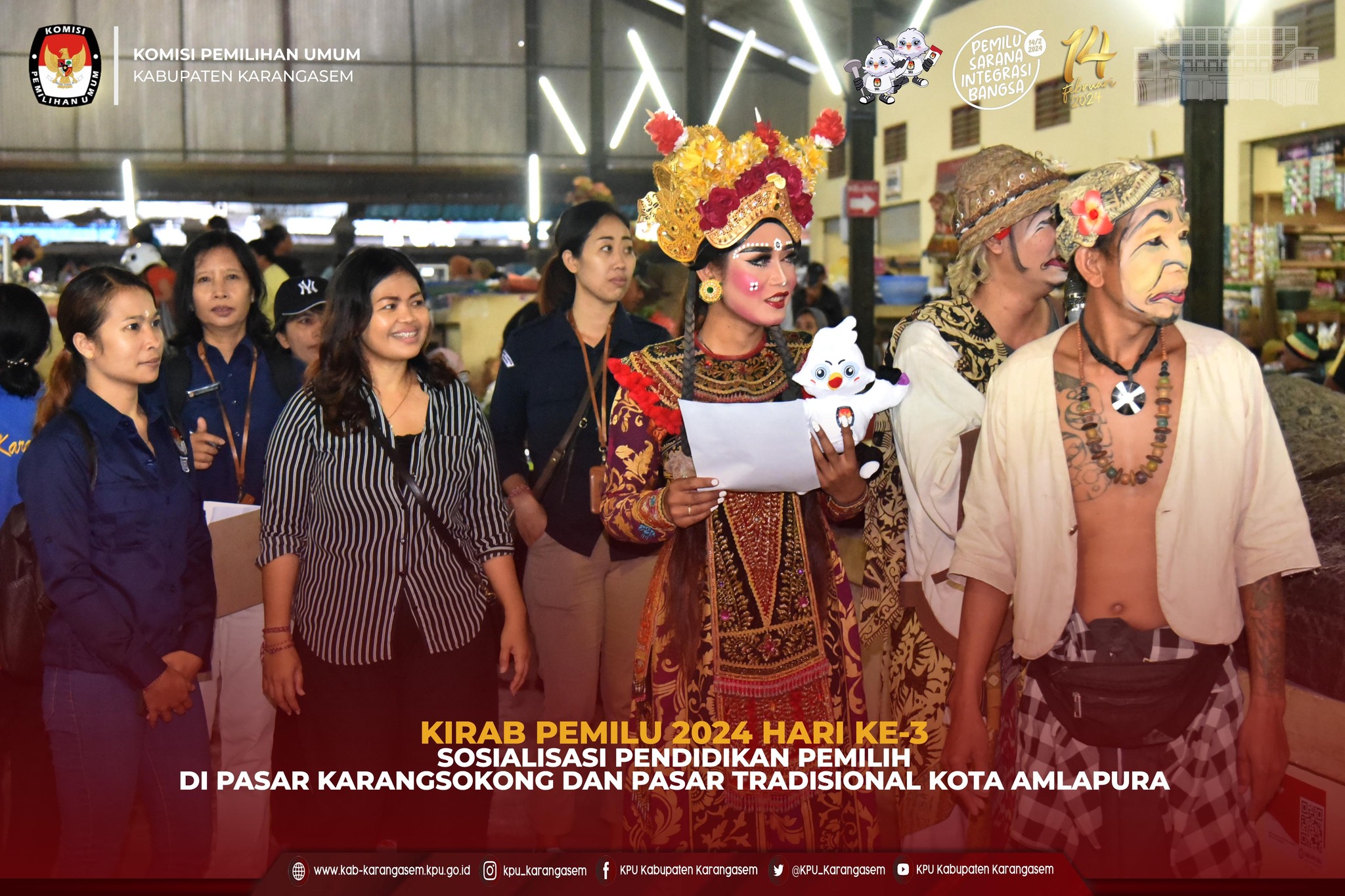 Kirab Pemilu 2024 Hari ke-3 di Kecamatan Karangasem, Sabtu (15/7) 2023