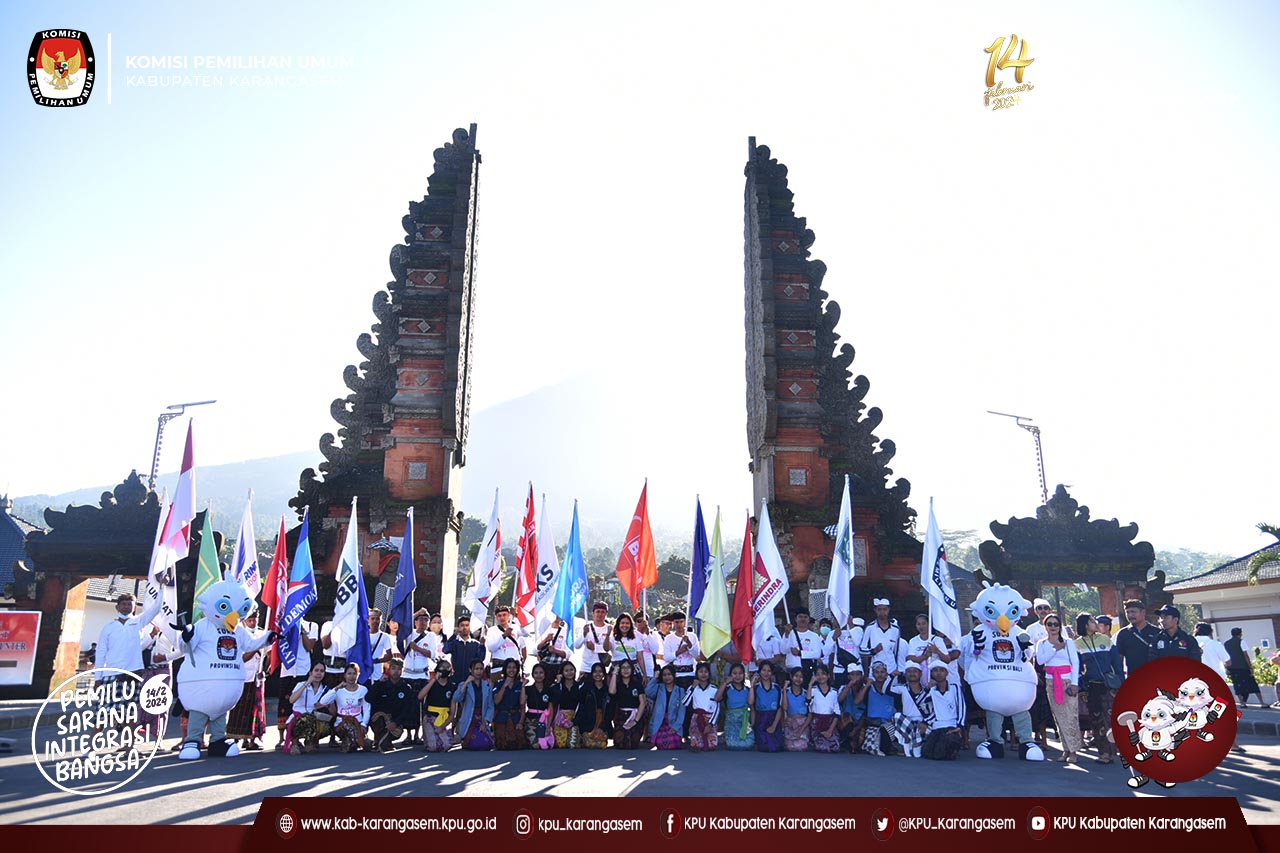 Kirab Pemilu 2024 Hari ke-6 di Kecamatan Rendang, Selasa (18/7 2023