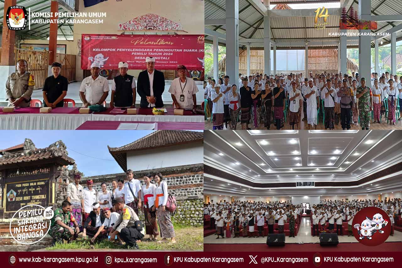 Pelantikan KPPS Pemilu Tahun 2024 dan Penanaman Bibit Pohon  serentak, Kamis (25/1).2024