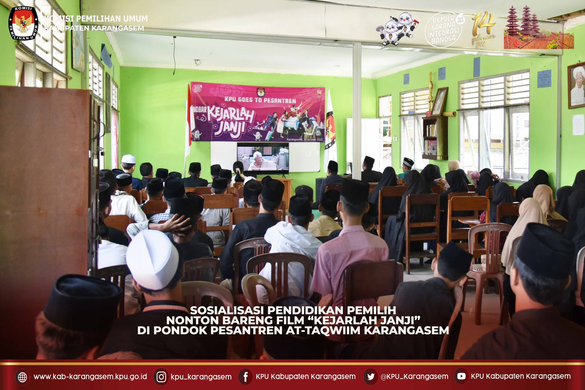 "Goes to Pesantren" Nonton Bareng Film "Kejarlah Janji  pesantren At-Taqwiim (22/10) 2023