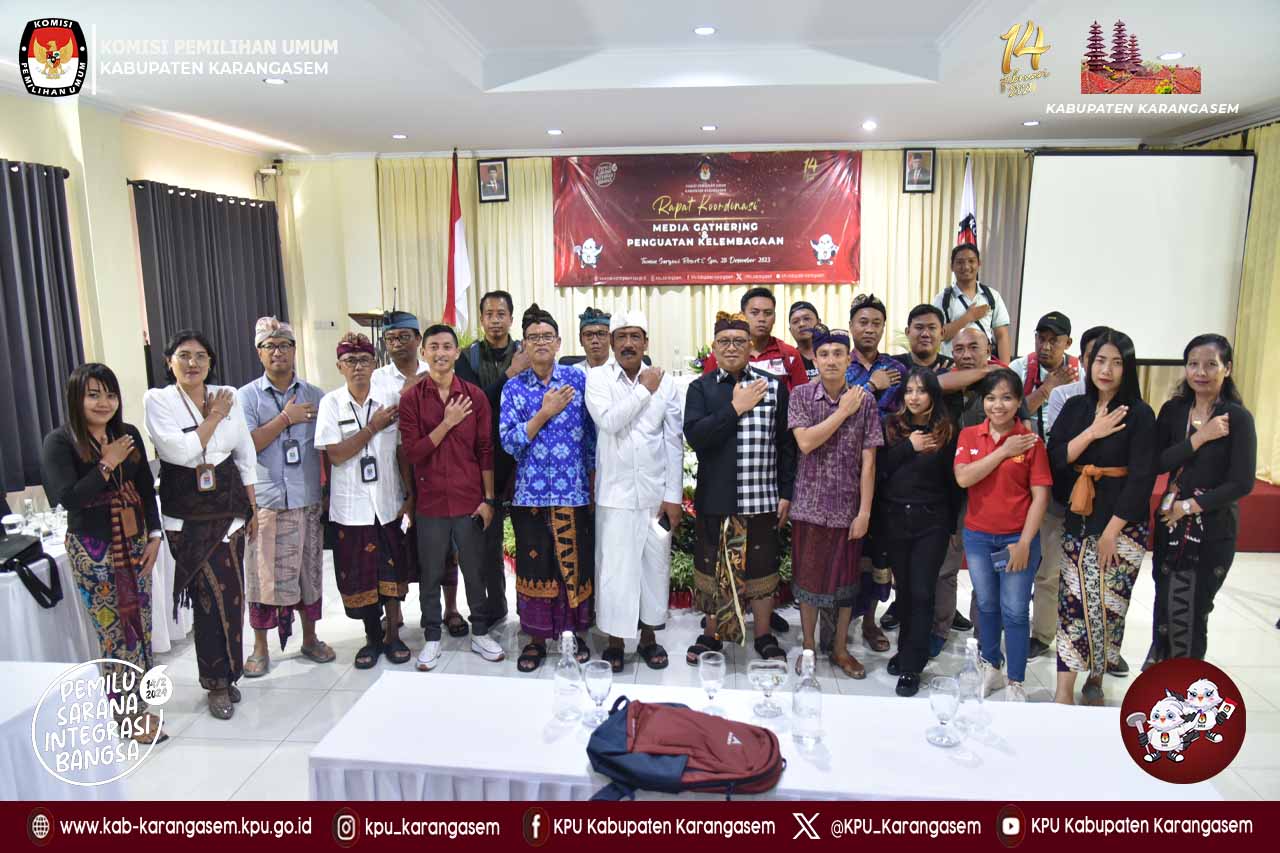 Media Gathering dan Penguatan Kelembagaan dan media jelang Pemilu 2024 Kamis (28/12).2023