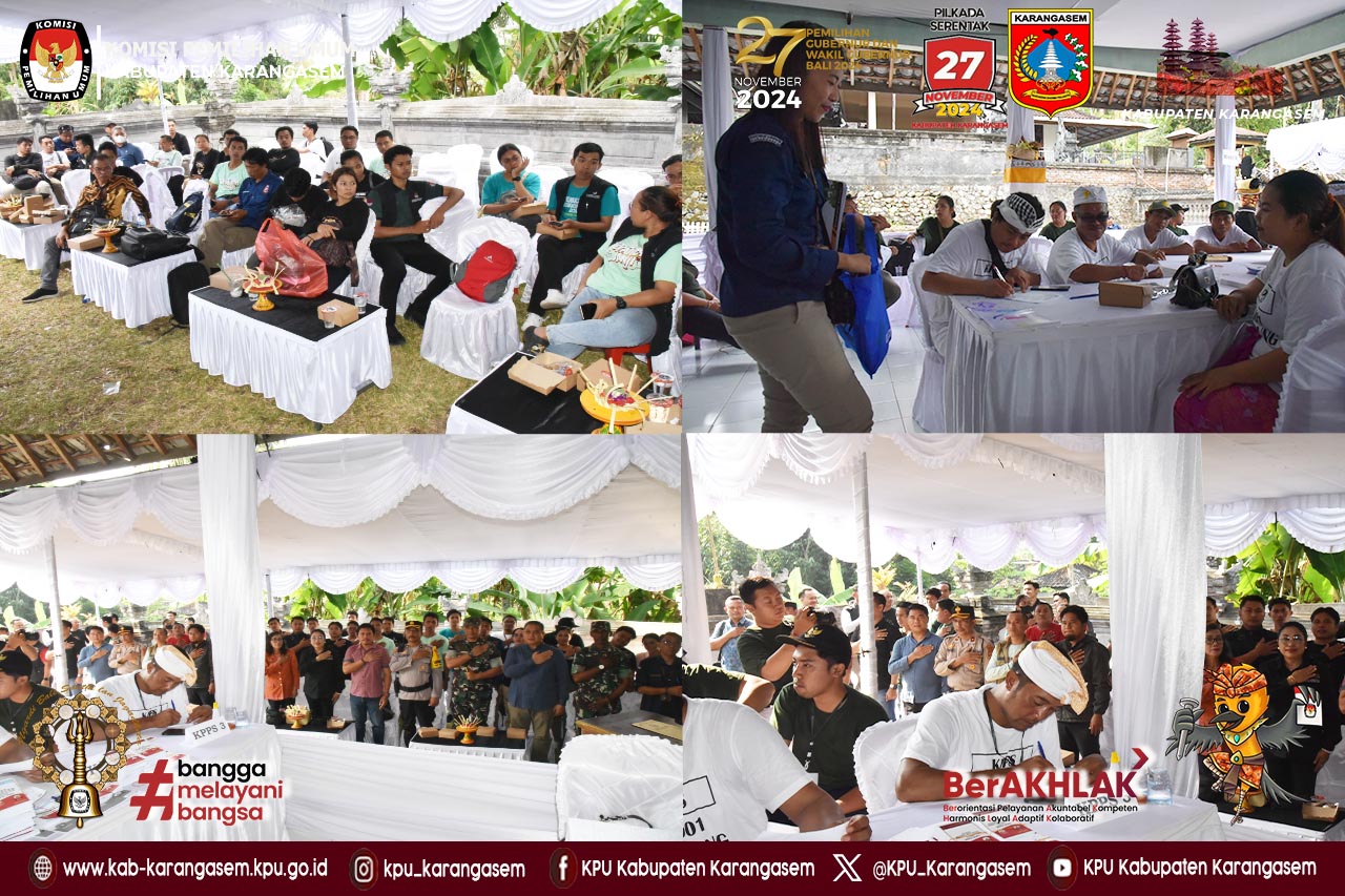 Simulasi Pungut Hitung Pilkada  Serentak di Desa Bukit Catu Selumbung, 17 Nopember 2024