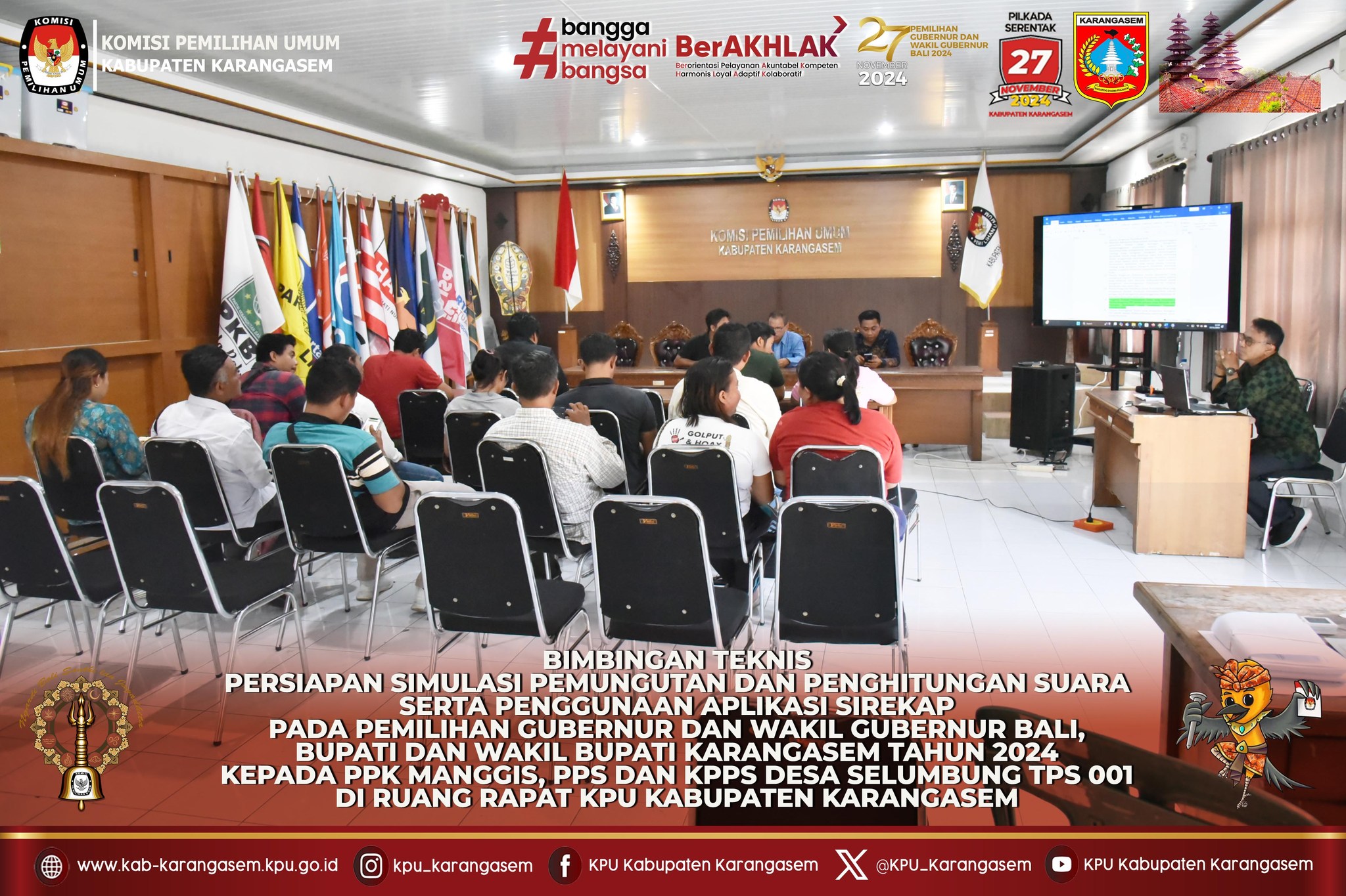 Bimtek simulasi Penghitungan Suara dengan SIREKAP , 15 Nopember 2024