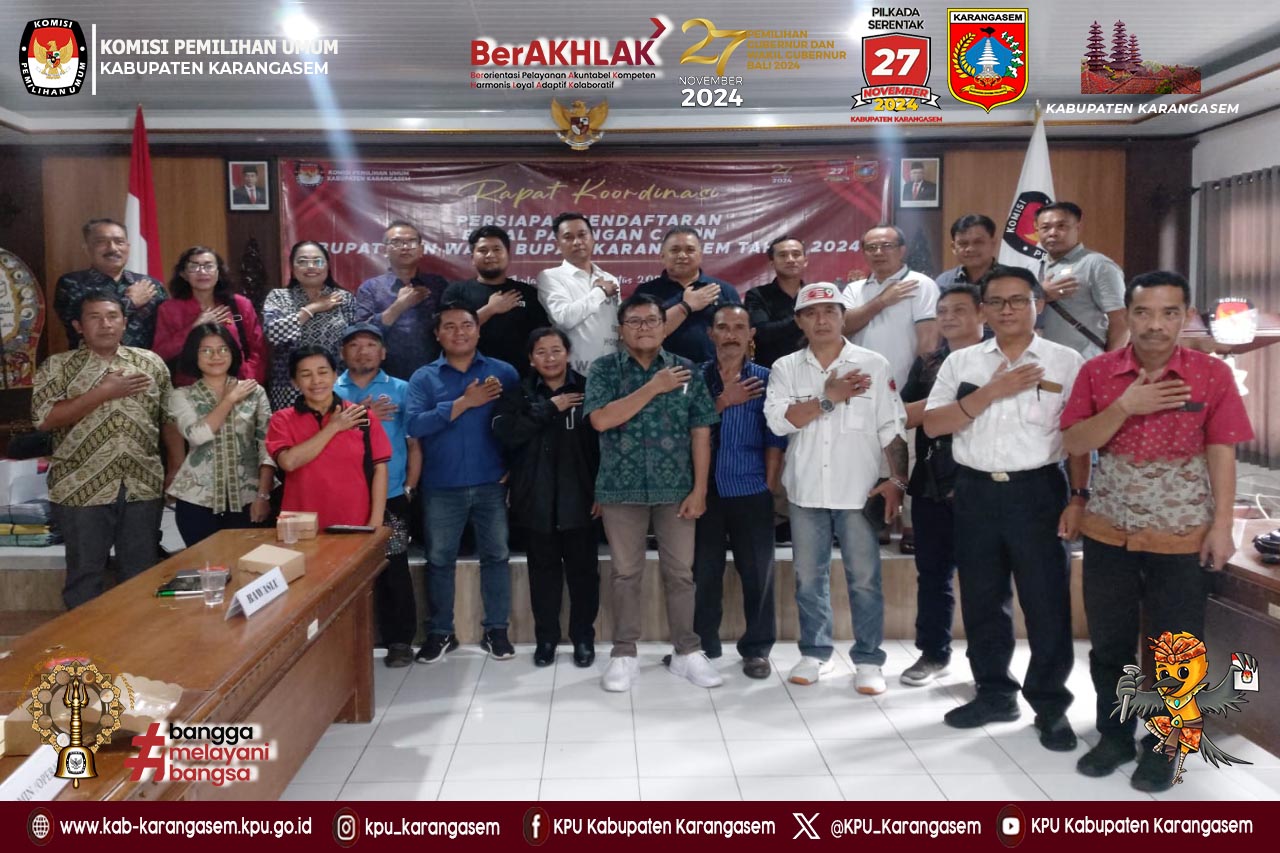 Rapat Koordinasi Persiapan Pendaftaran Bacalon Pilbub 2024, 25 Agustus 2024