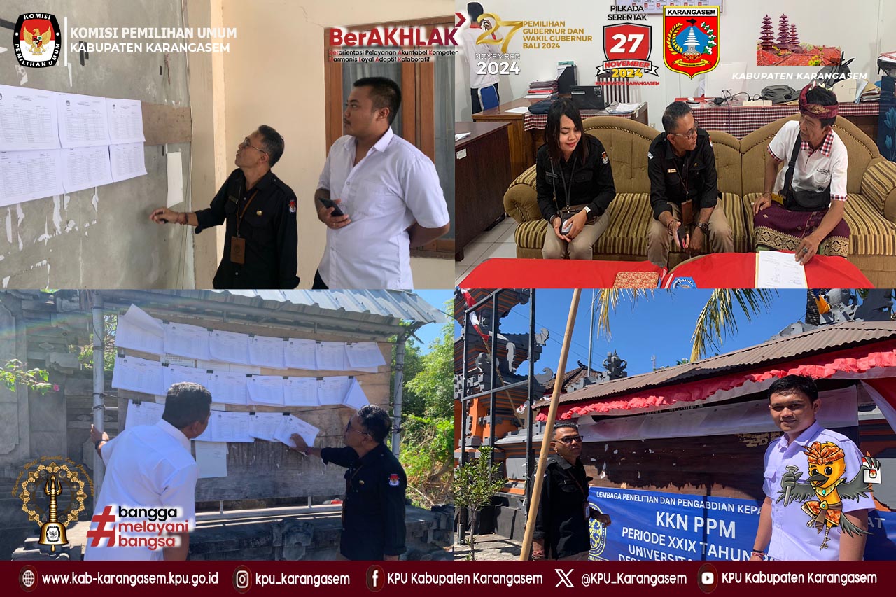 Monitoring penempelan DPS Pilkada Karangasem Tahun 2024 2024