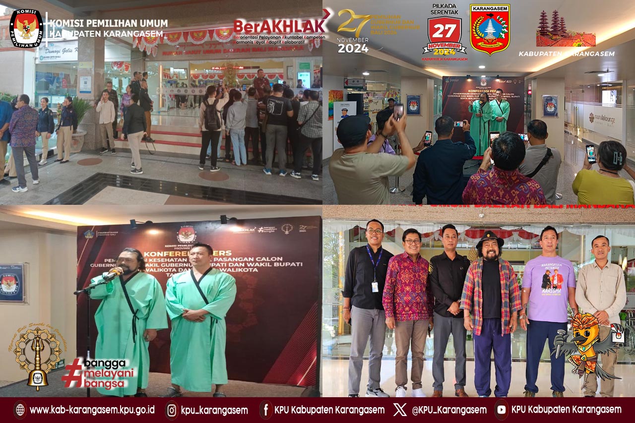 Pemeriksaan kesehatan Bacalon Pilbub Karangasem Karisma, 1 September 2024