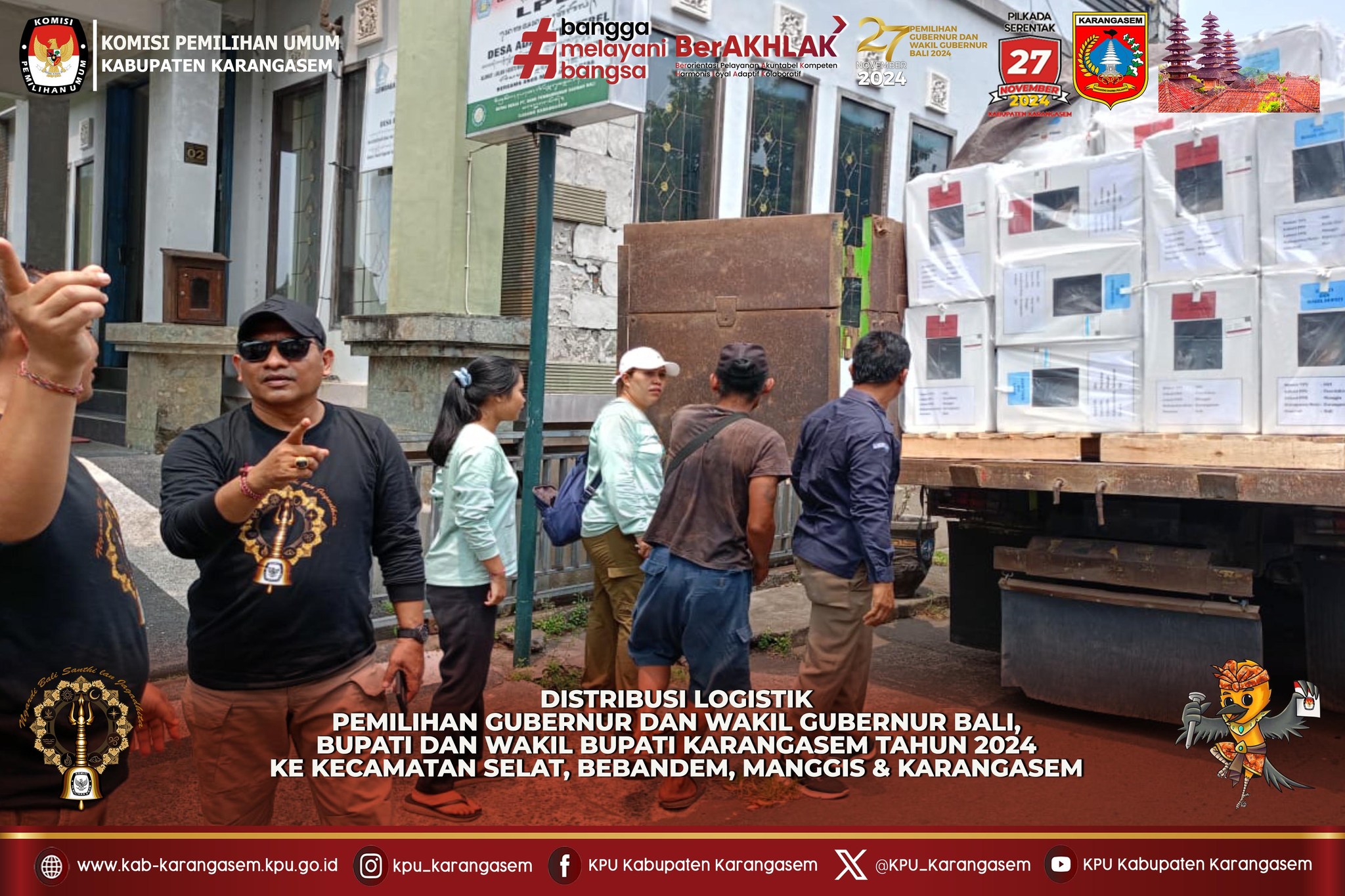 Pengiriman Surat Suara Pilkada Karangasem 2024