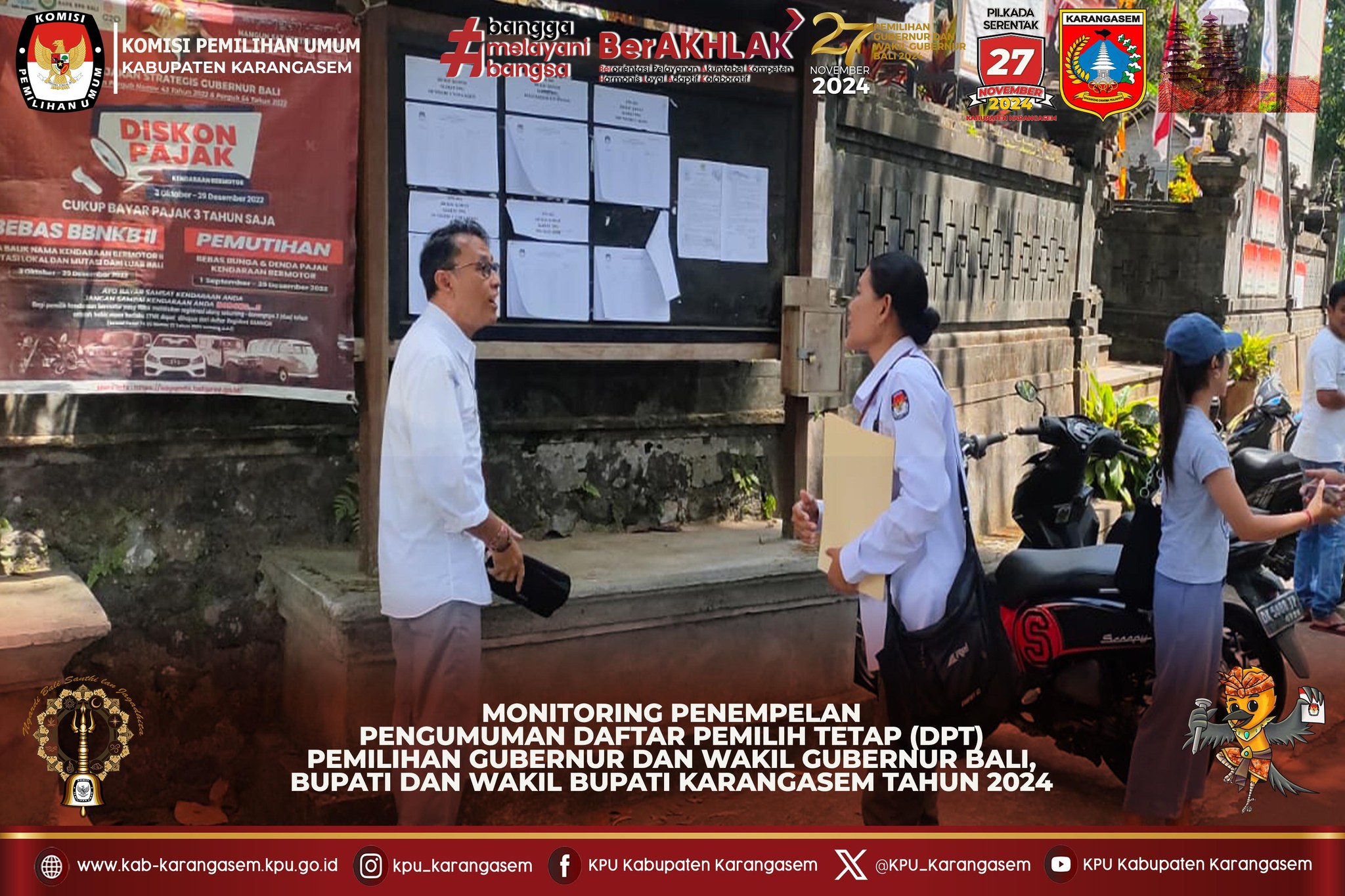 Monitoring penempelan DPT Pilkada Karangasem