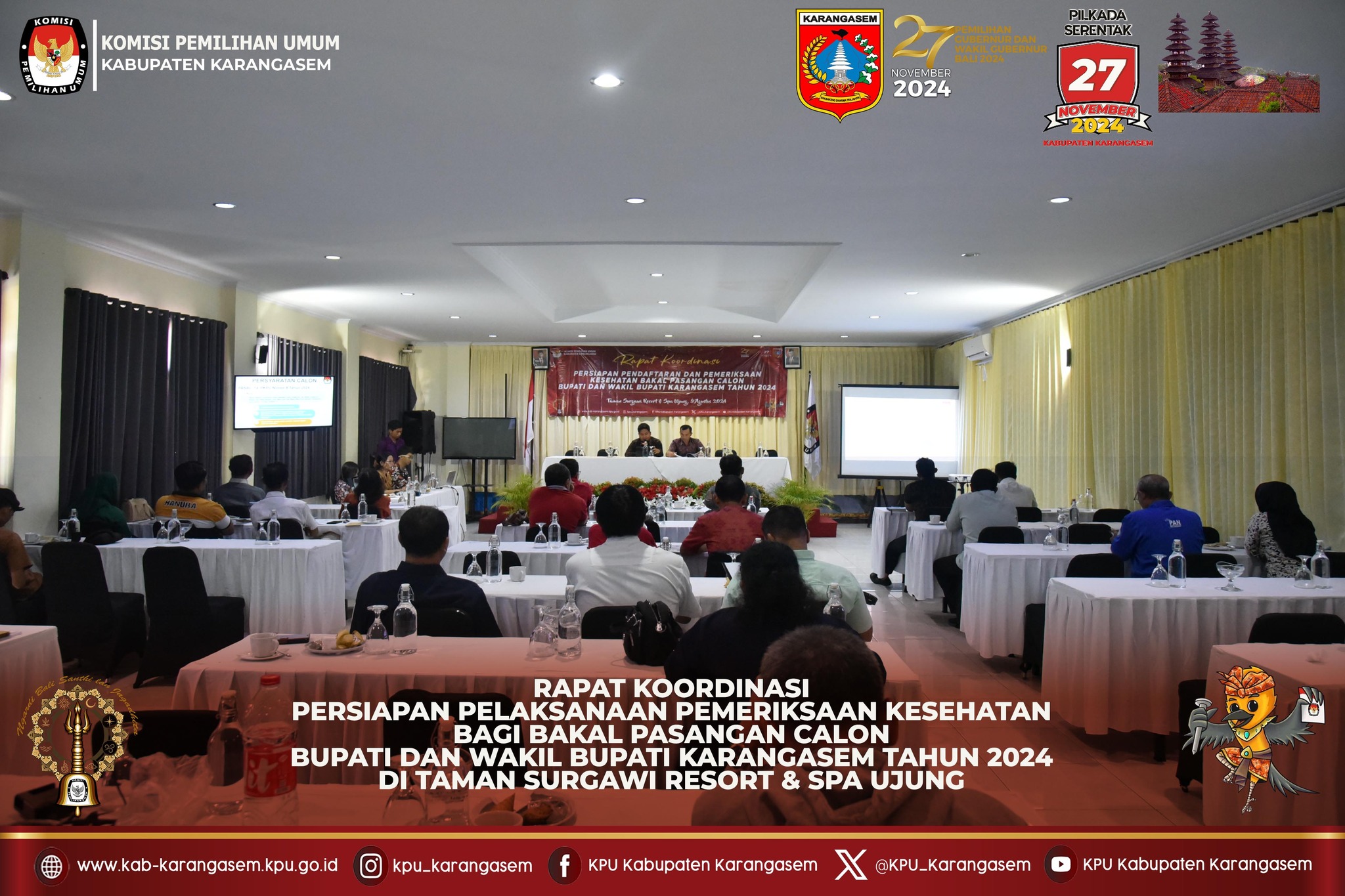 Rapat teknis terkait pemeriksaan kesehatan bakal calon Pilbub, 9 Agustus 2024