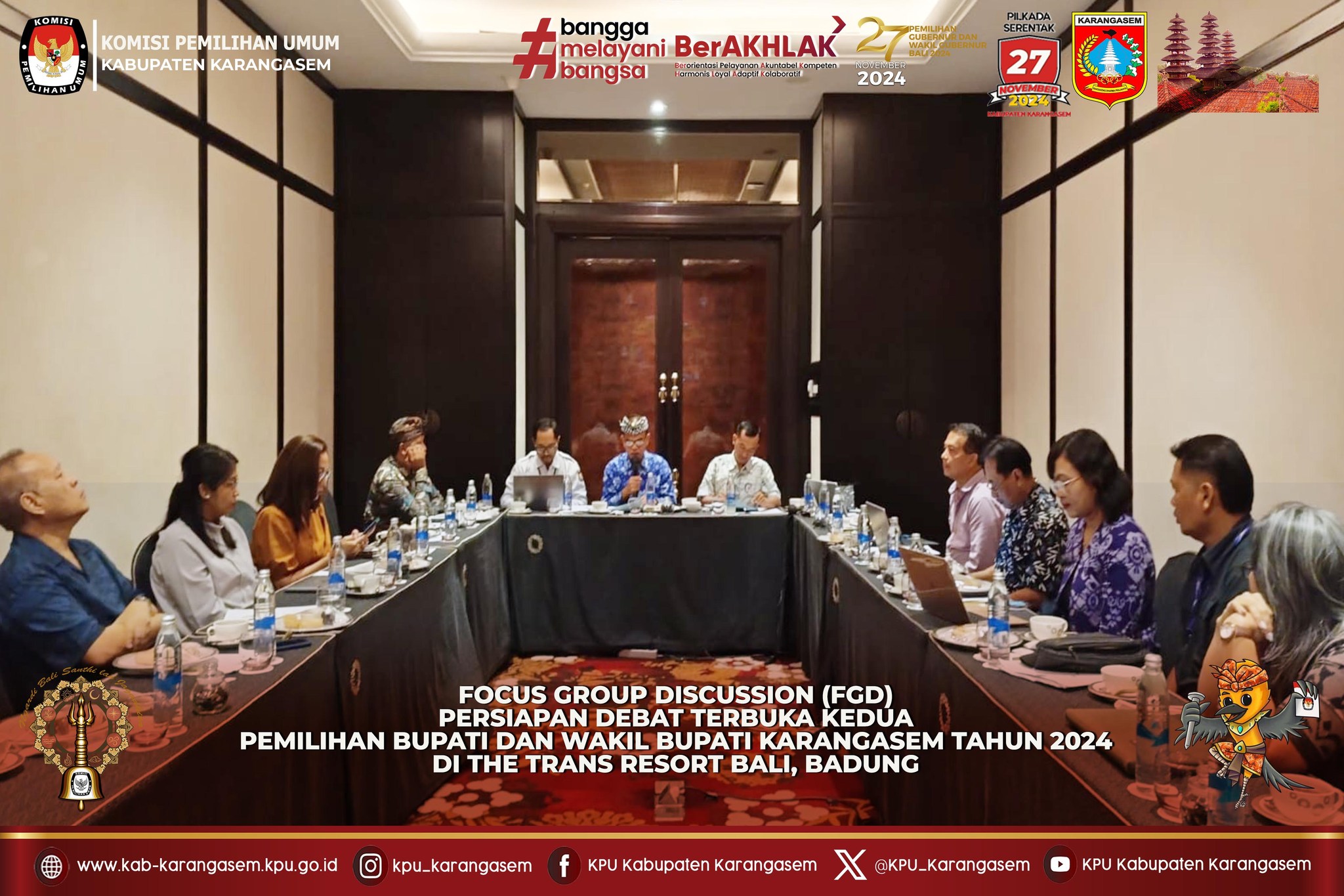 FGD Perumusan materi Debat Terbuka Kedua  Pilbub Karangasem 2024, 31 Oktober 2024