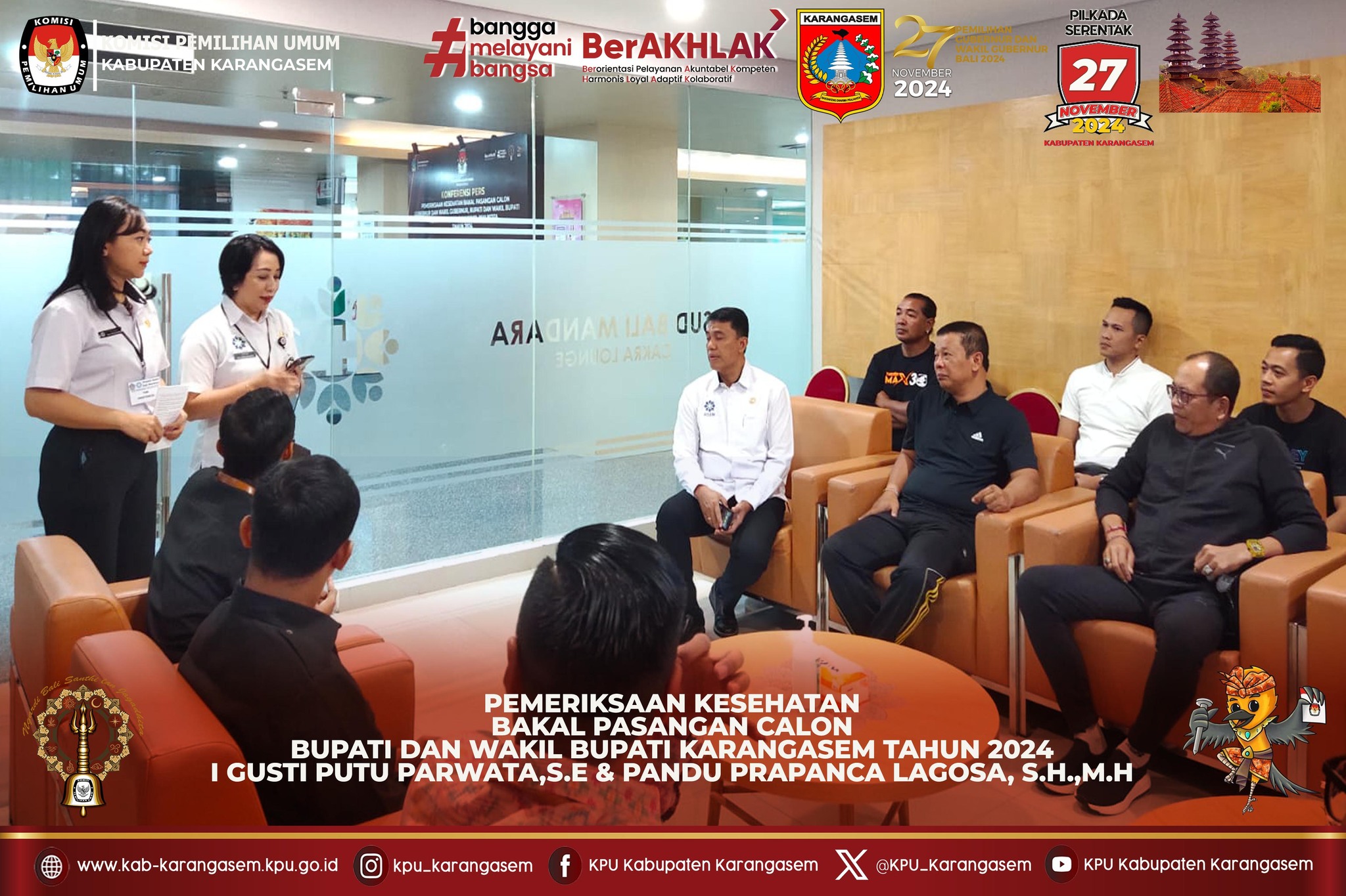 Pemeriksaan Kesehatan Bacalon GP di RSUP Bali Mandara, 28 Agustus 2024