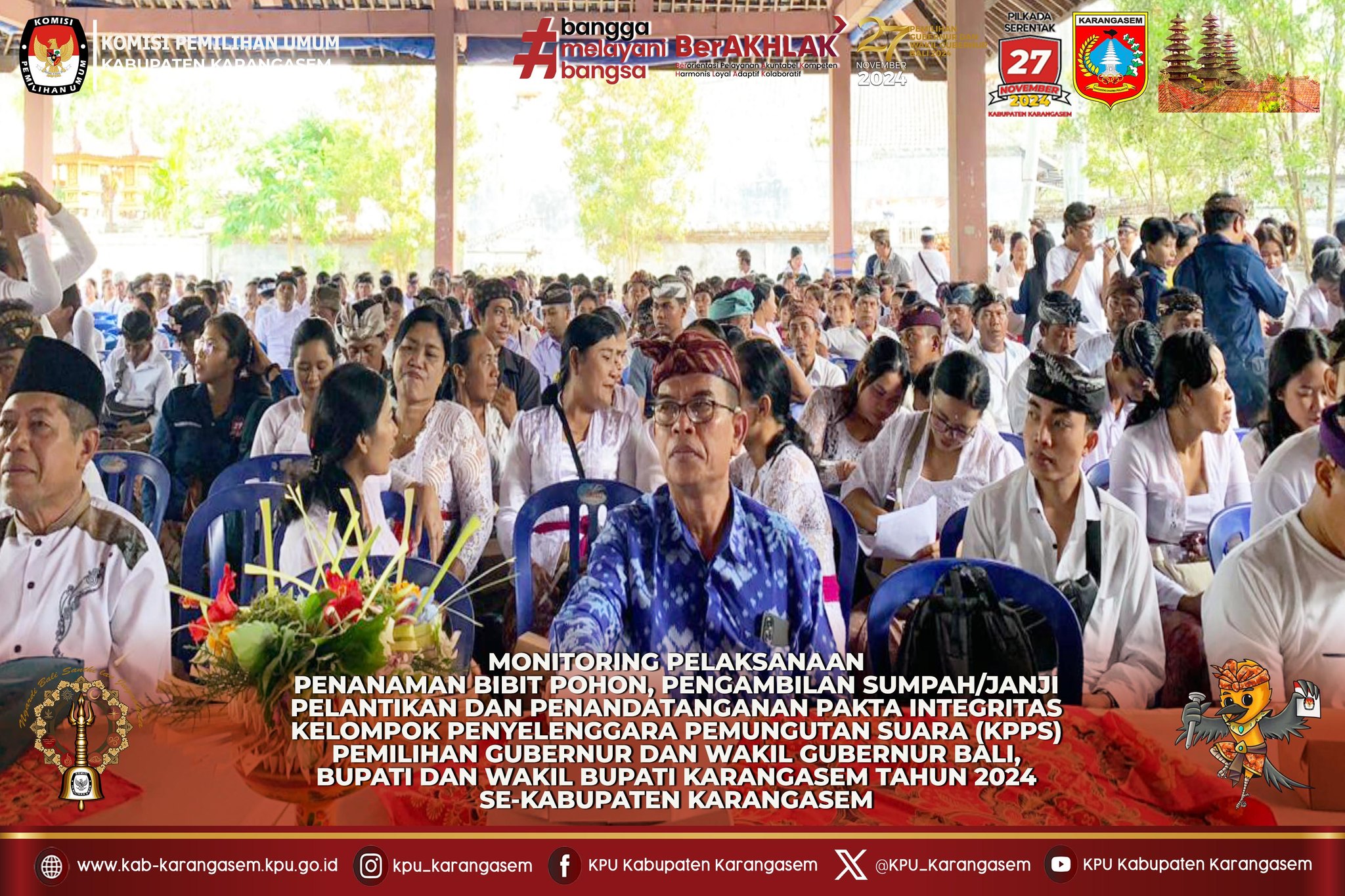 Pelantikan dan sumpah janji  Anggota KPPS Pilkada serentak, 7 Nopember 2024
