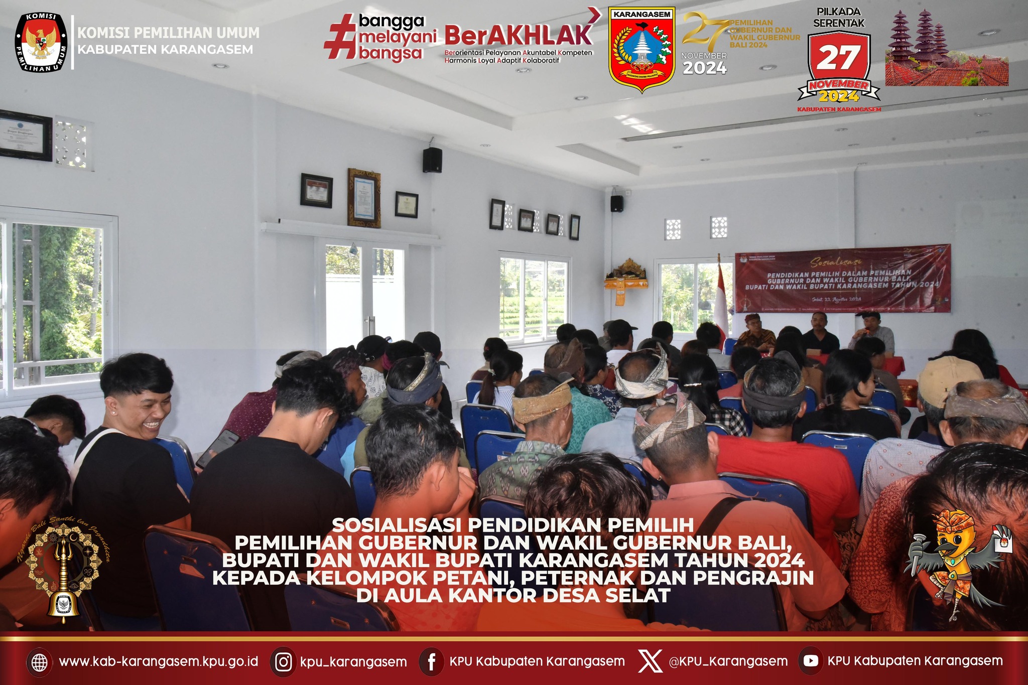 Sosialisasi Pilkada Serentak kepada Segmen Marginal di Kec.Selat, 22 Agustus 2024