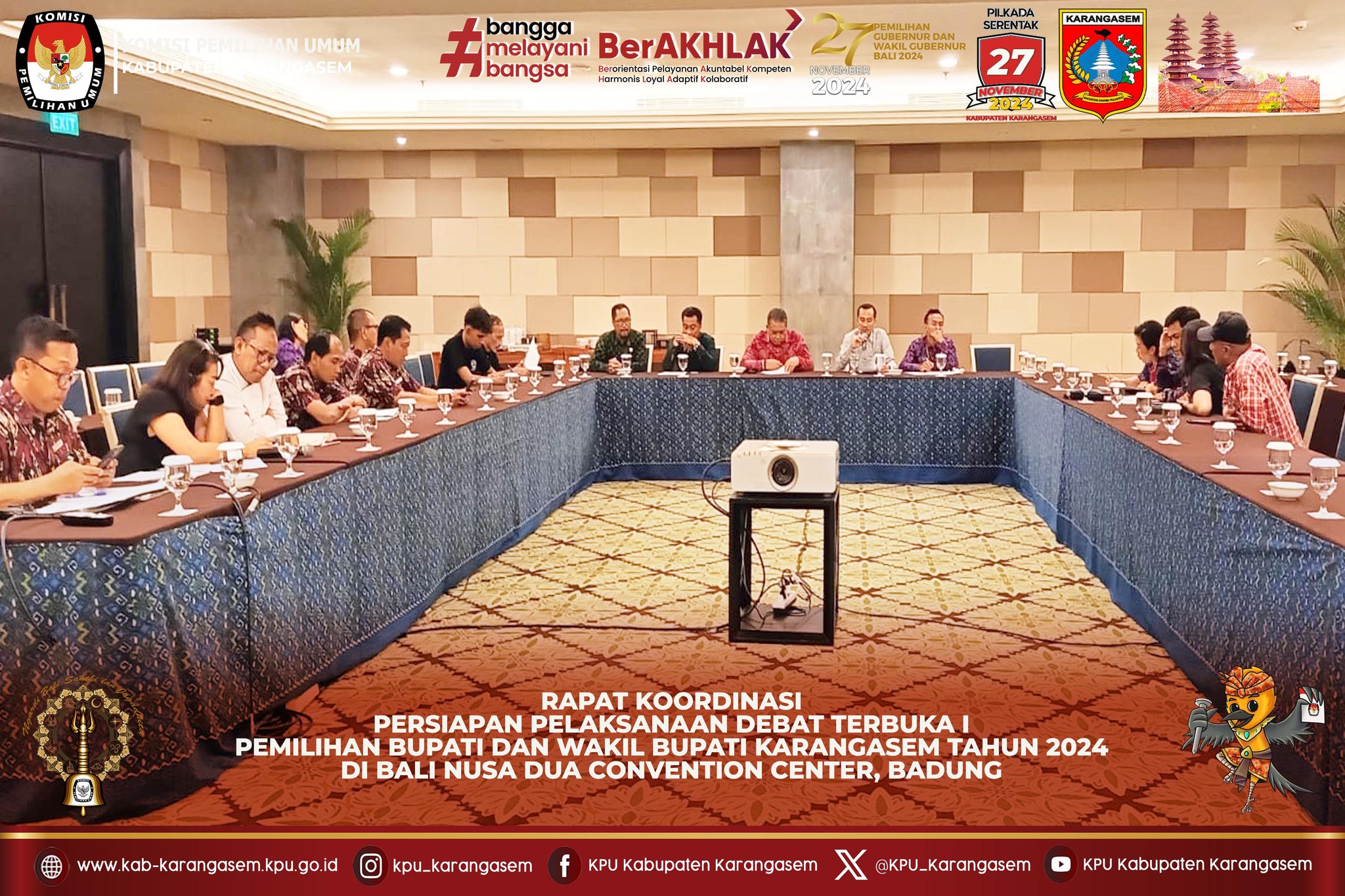 Rakor  Persiapan Pelaksanaan Debat Terbuka I Di Kompas TV, 18 Oktober 2024
