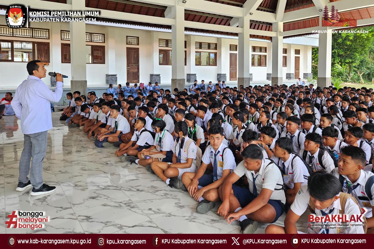 Sosialisasi melalui kegiatan MPLS di SMAN 1 Abang, 21 Juli 2025