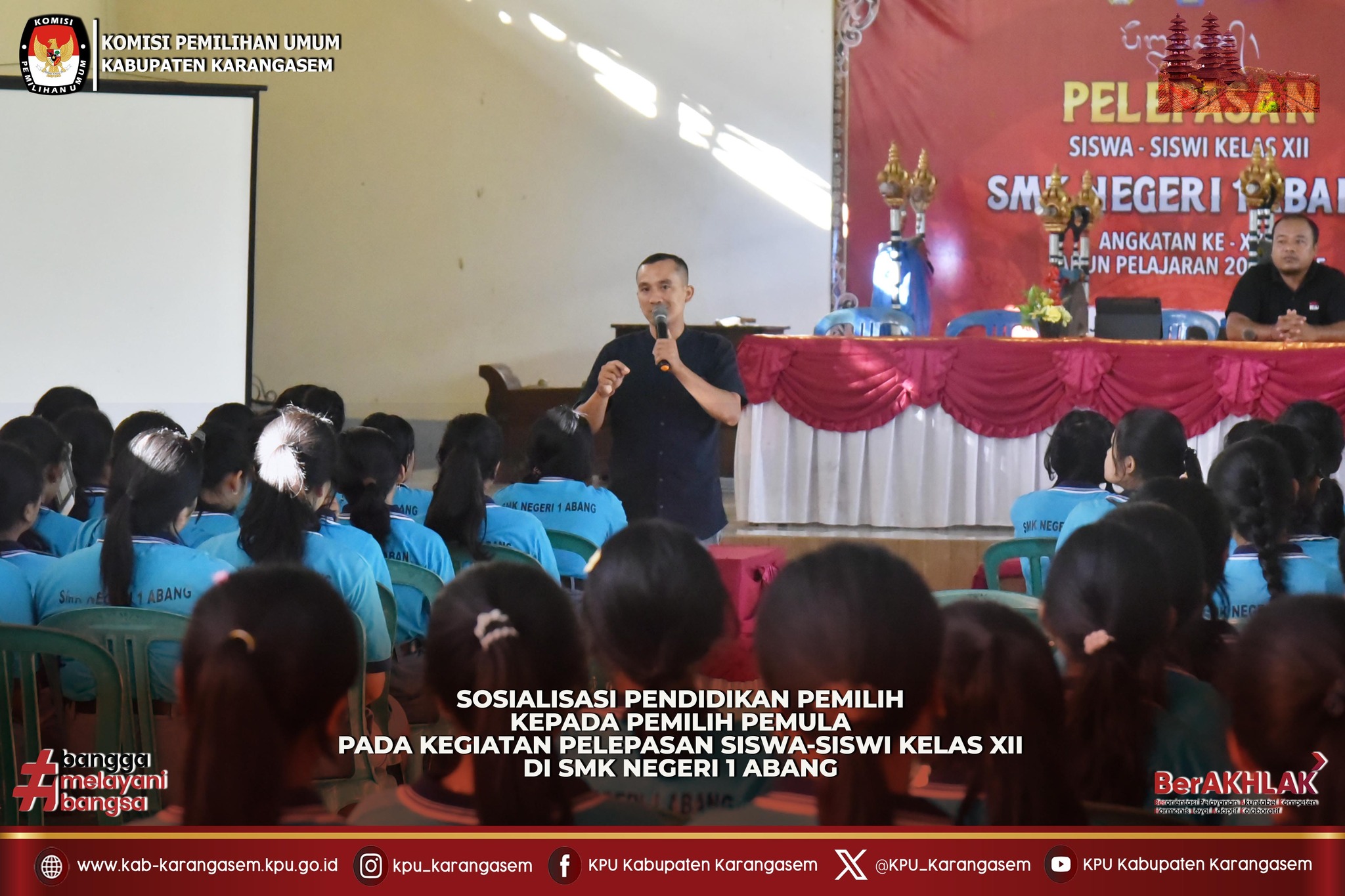 Sosialisasi Pendidikan Pemilih berkelanjutan di SMKN ! Abang