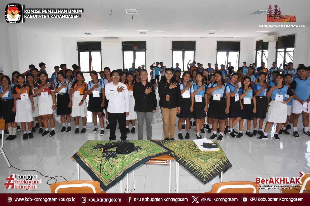 Sosialisasi melalui kegiatan MPLS di SMKN 2 Kubu, 23 Juli 2025
