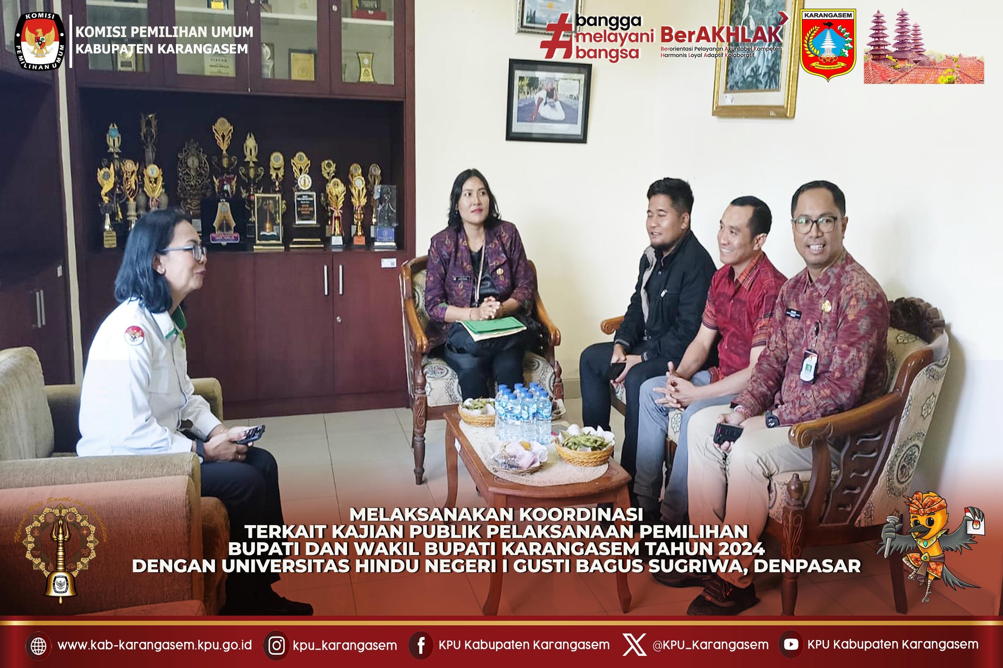 koordinasi dengan Universitas Hindu Negeri I Gusti Bagus Sugriwa , terkait Kajian Publik Pilkada