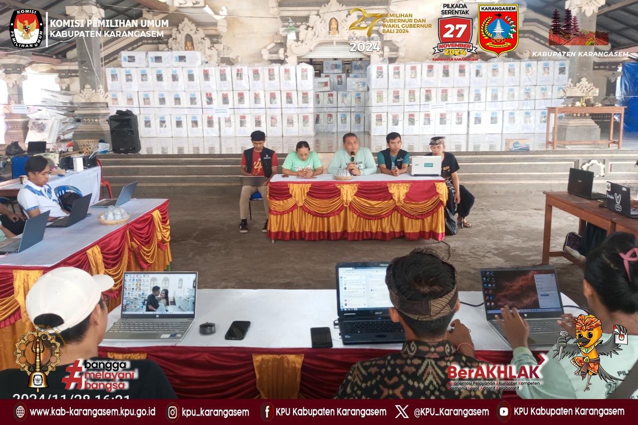 Rapat Pleno Terbuka Rekapitulasi Penghitungan Perolehan Suara Pilkada Tahun 2024