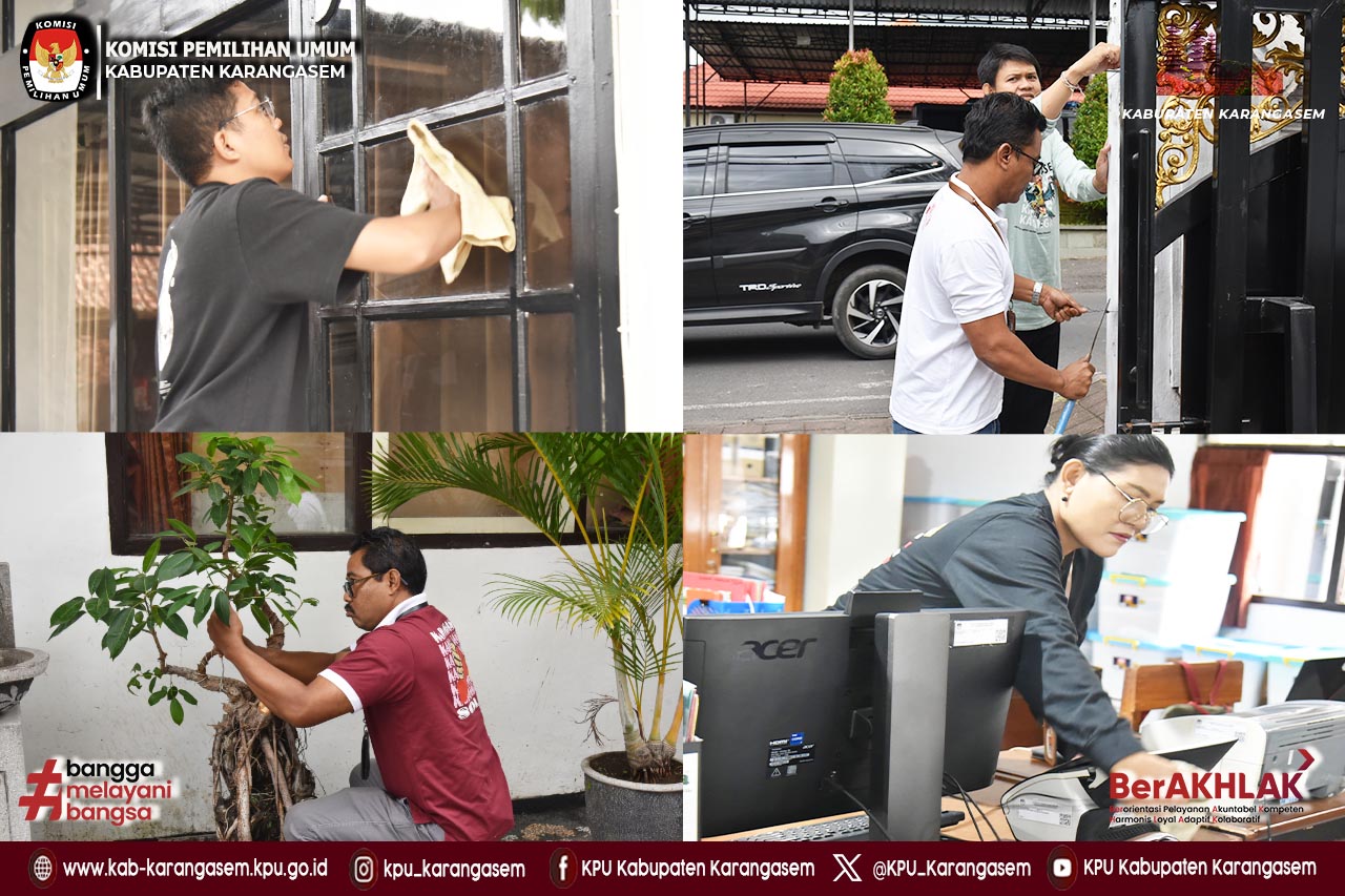 Penguatan Solidaritas Kelembagaan di Kantor KPU Kabupaten Karangasem, Jumat (18/7).