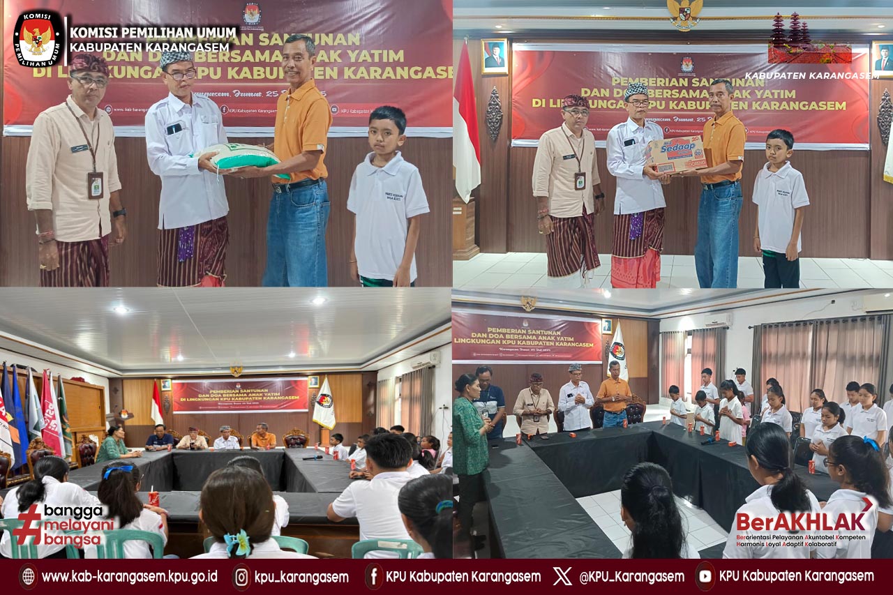 Pemberian Santunan dan Doa Bersama Anak Yatim  Piatu Yayasan Yasa Kerti , Jumat (25/7)