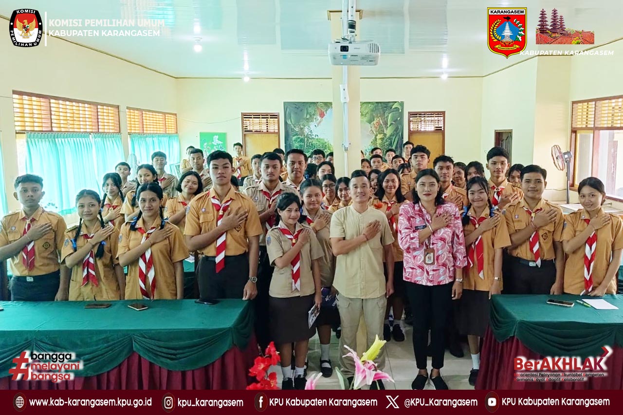 Sosialisasi Pendidikan Pemilih Kepada Pemilih Pemula di SMA Negeri 1 Amlapura,7 Maret 2025