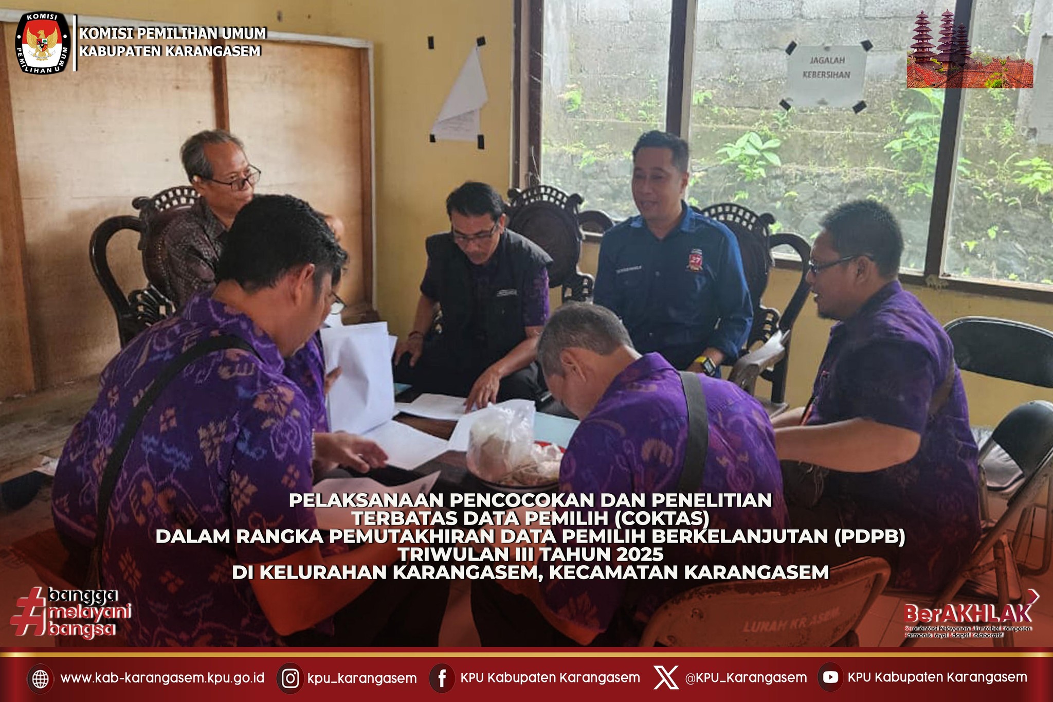 melaksanakan Pencocokan dan Penelitian Terbatas Data Pemilih (Coktas) di Kelurahan Karangasem