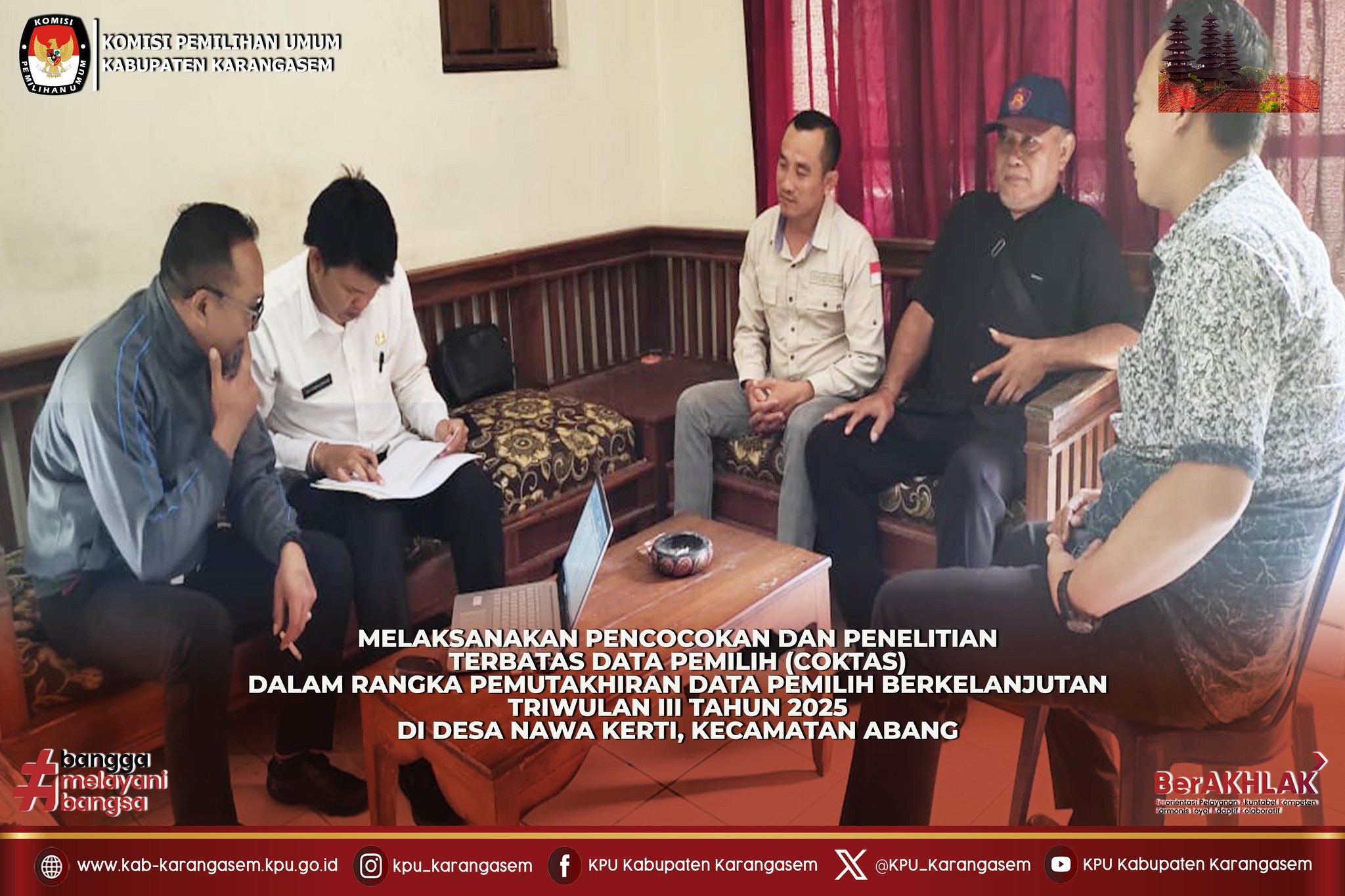 melaksanakan Pencocokan dan Penelitian Terbatas Data Pemilih (Coktas) di Desa Nawa Kerti