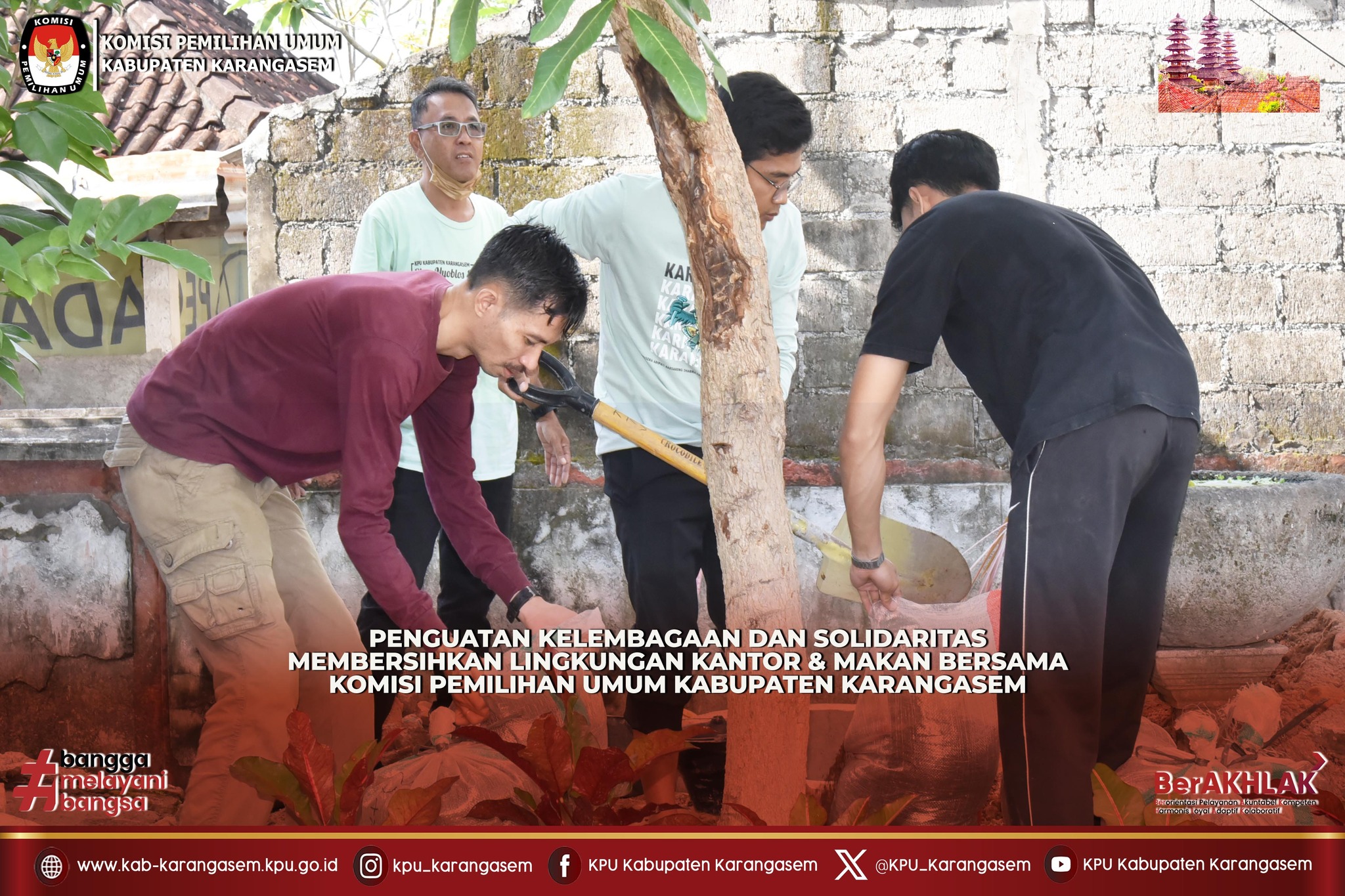 kegiatan Penguatan Solidaritas Kelembagaan di Kantor KPU Kabupaten Karangasem, Jumat (8/8).2025