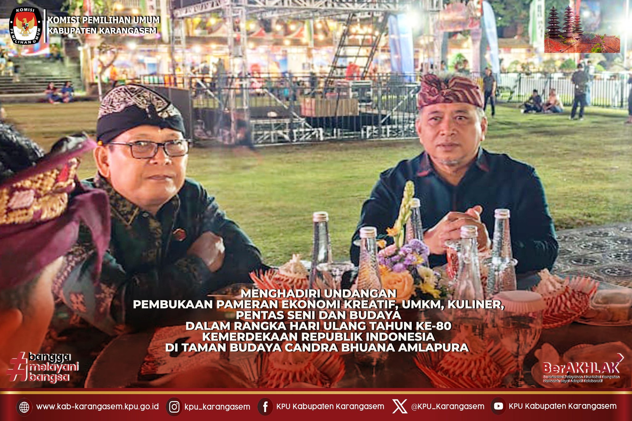 Pembukaan  Pentas Seni dan Budaya dalam rangka Hari Ulang Tahun Ke-80  RI