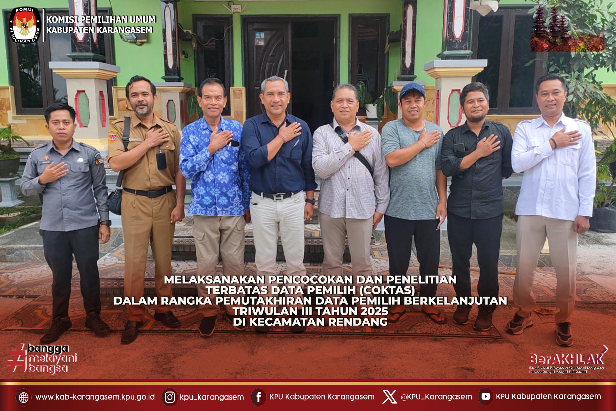 Coklit Terbatas Data Pemilih (Coktas) di Desa Besakih, Kecamatan Rendang, Senin (29/9).2025