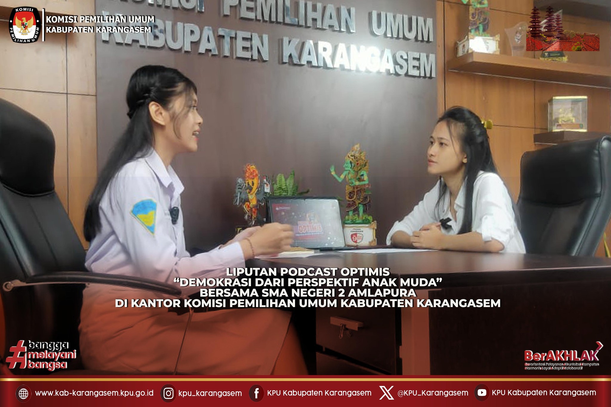 Bersama SMA Negeri 2 Amlapura  Podcast Optimis KPU Kabupaten Karangasem, Rabu (8/10).2025