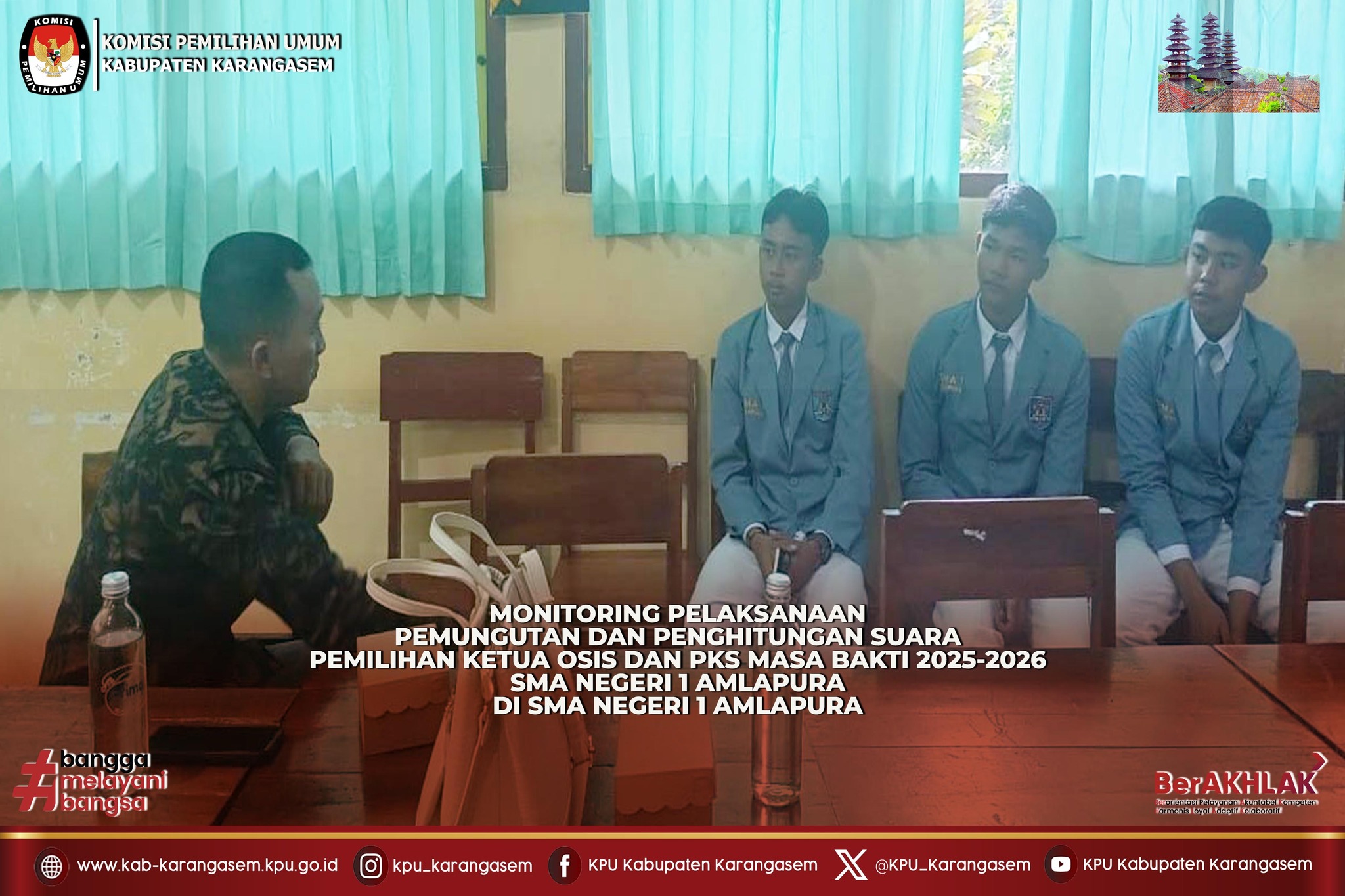 E-Voting Pemilos SMA Negeri 1 Amlapura, Sabtu, 15  Nopember 2025