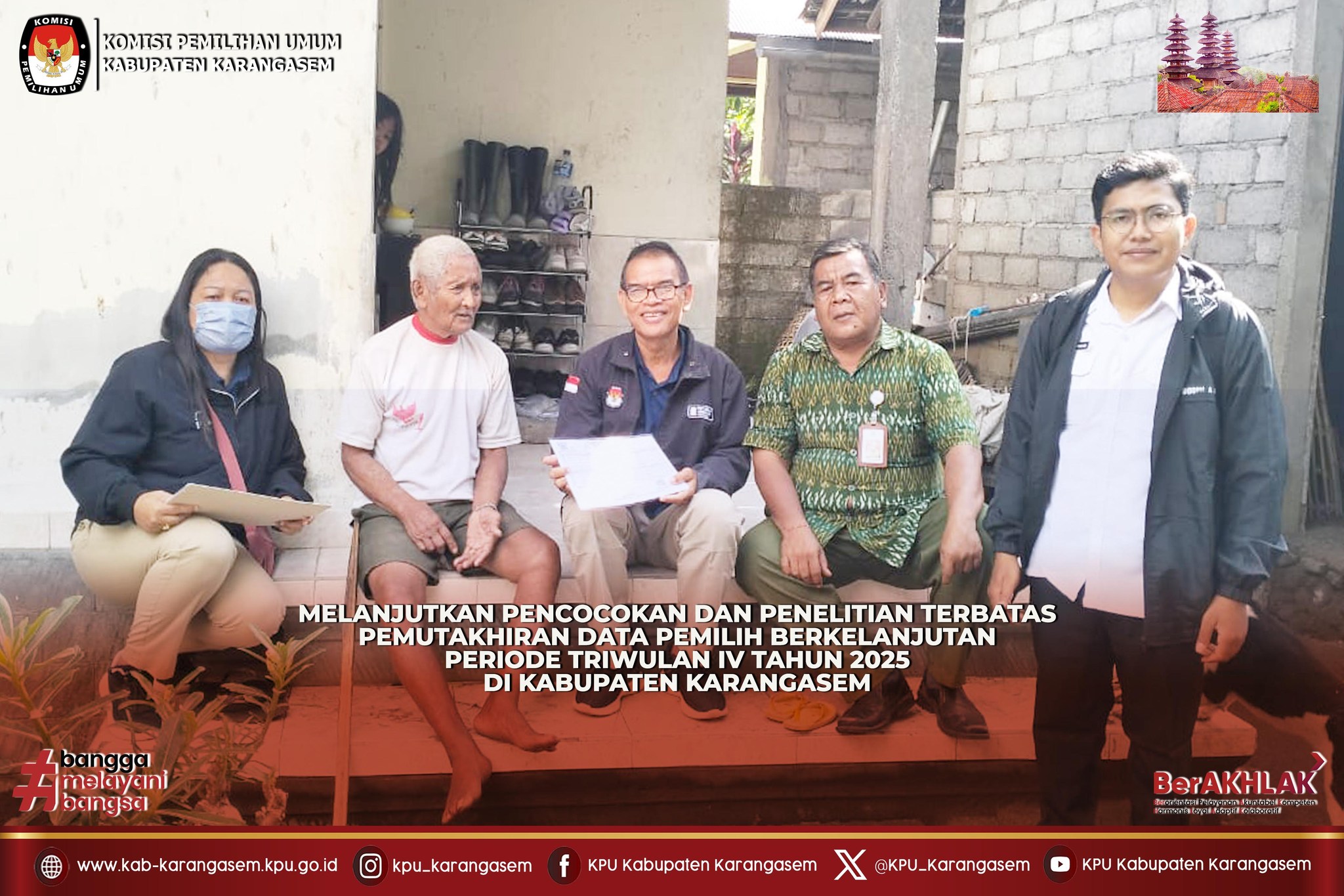 Pecocokan Terbatas Data Pemilih (Coktas) di Kabupaten Karangasem, Selasa (25/11/2025)