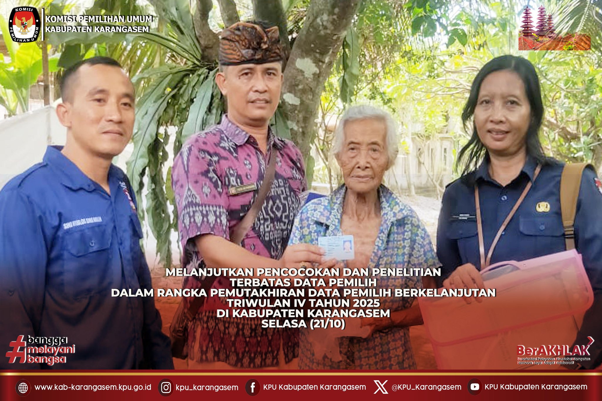 Pencocokan  Data Pemilih (Coktas) di Kabupaten Karangasem, Selasa (21/10)/2025)