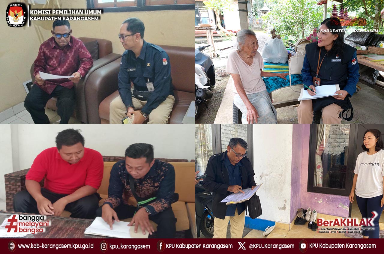 Pencocokan Terbatas Data Pemilih (Coktas) di Kabupaten Karangasem, Selasa (11/11/2025).