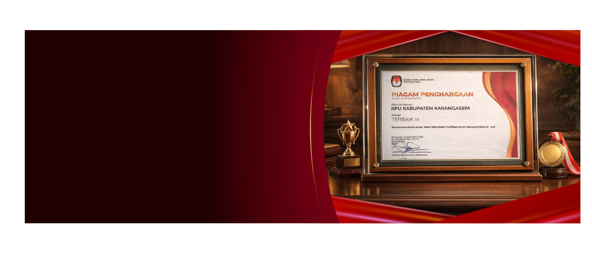 Pemberitaan Media Sosial Tahun 2025 Terbaik III Tingkat Kabupaten/ Kota Se-Bali