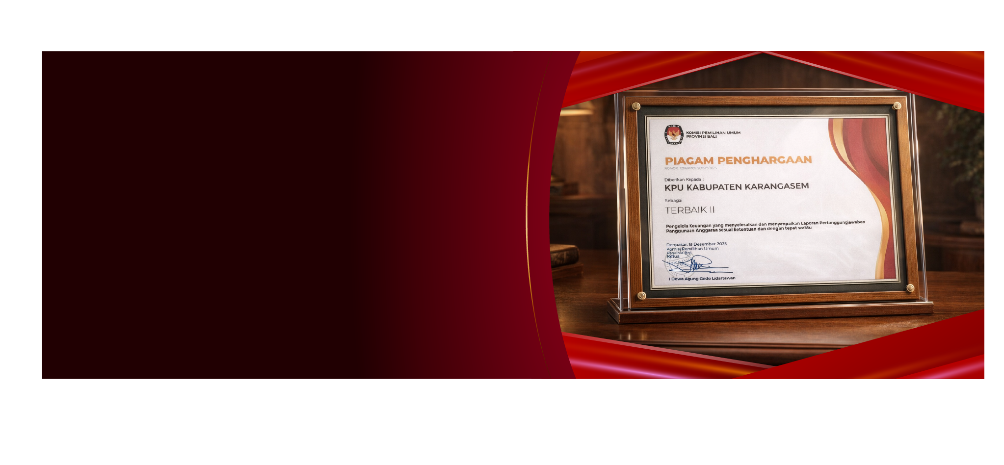 Pengelola Keuangan Terbaik II Tingkat Komisi Pemilihan Umum Kabupaten/ Kota Se-Bali