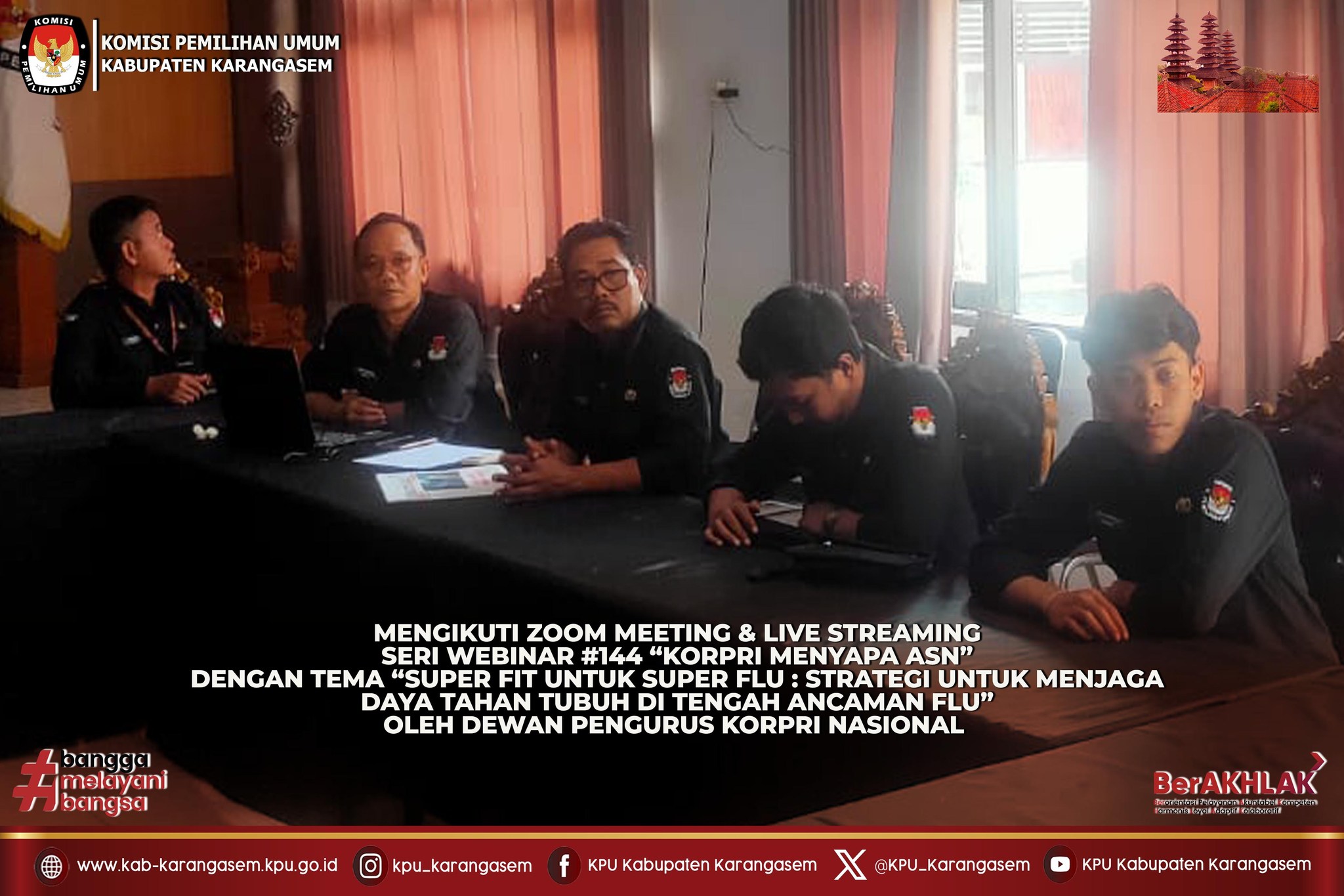 Zoom Meeting dan Live Streaming Youtube Seri Webinar #144 “KORPRI MENYAPA ASN, Rabu 14/1/2026
