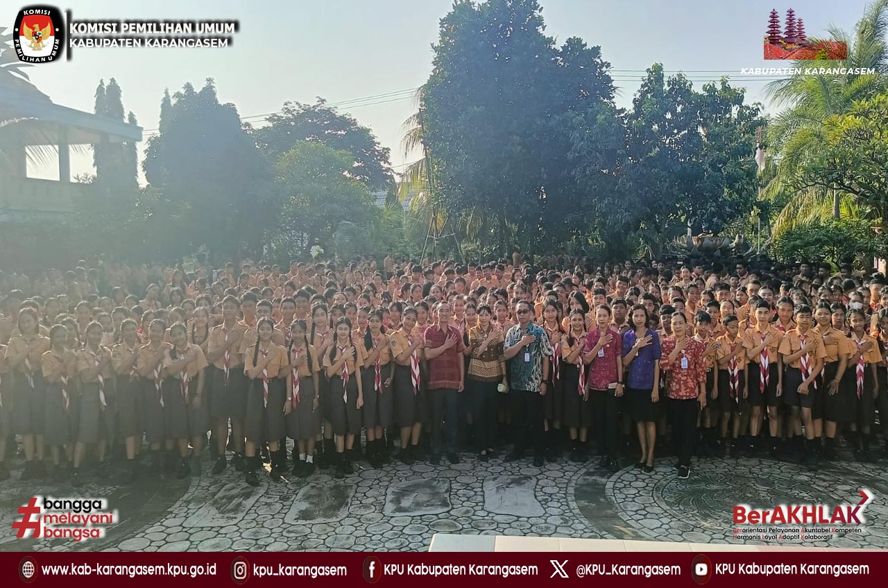 Sosialisasi Pendidikan Pemilih di SMPN 2 Amlapura, Jumat 30/1/2026