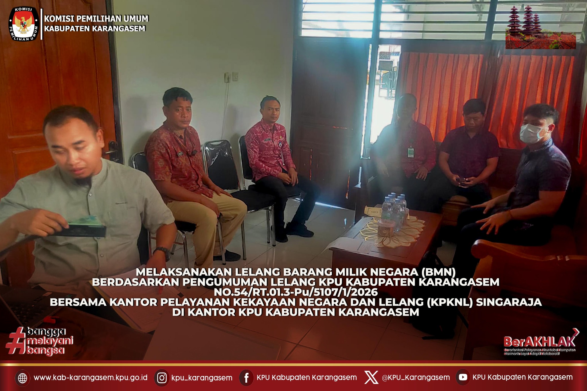 Pelaksanaan Lelang BMN KPU Kabupaten Karangasem, Selasa 3/2/2026