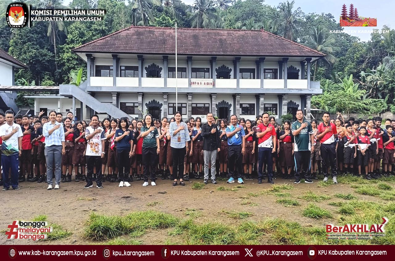 Pendidikan pemilih berkelanjutan menyasar SMPN 6 Abang, Sabtu (7/2/2026