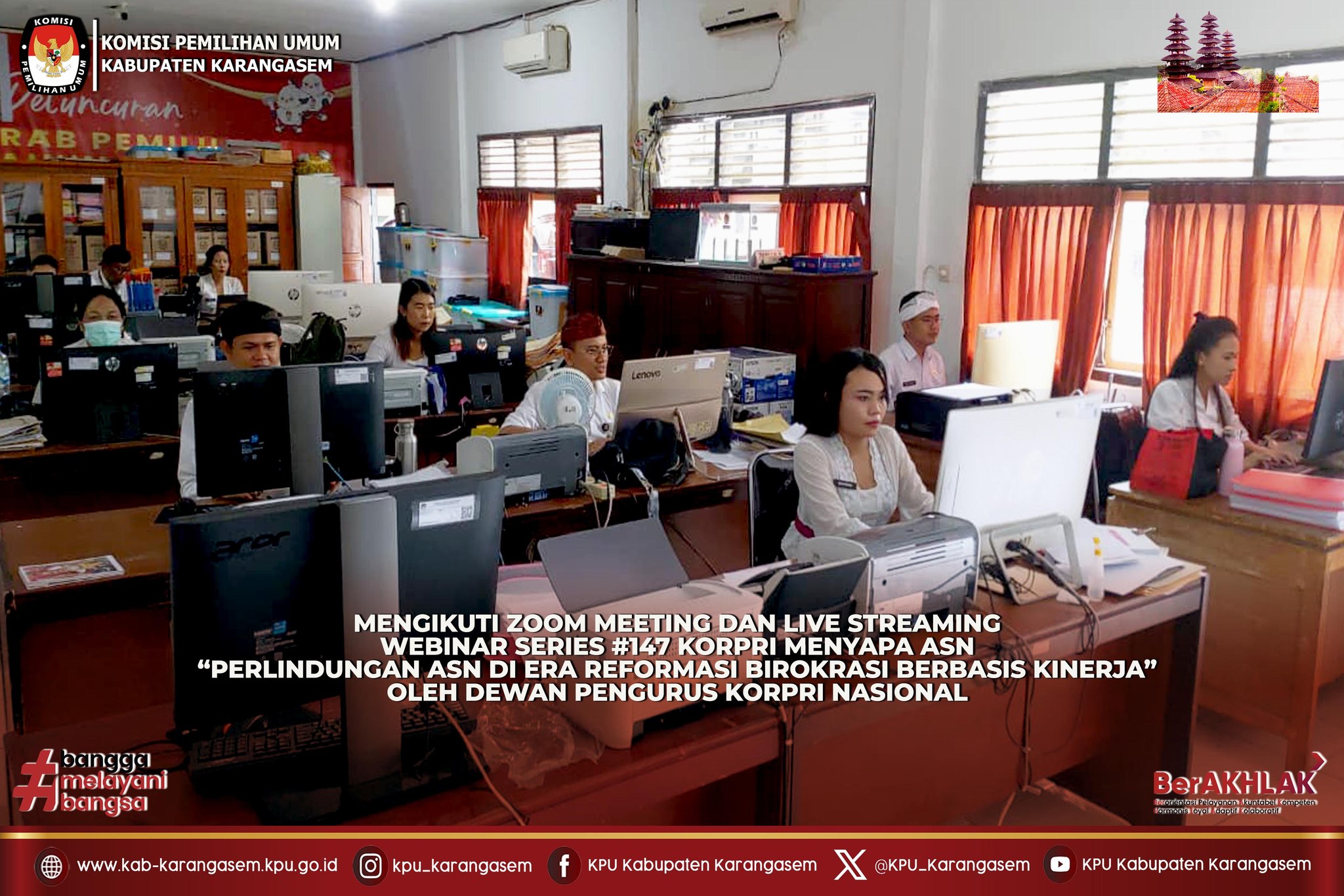 Zoom Meeting  terkait Perlindungan ASN di Era Reformasi Birokrasi Berbasis Kinerja, Kamis (5/2).2026