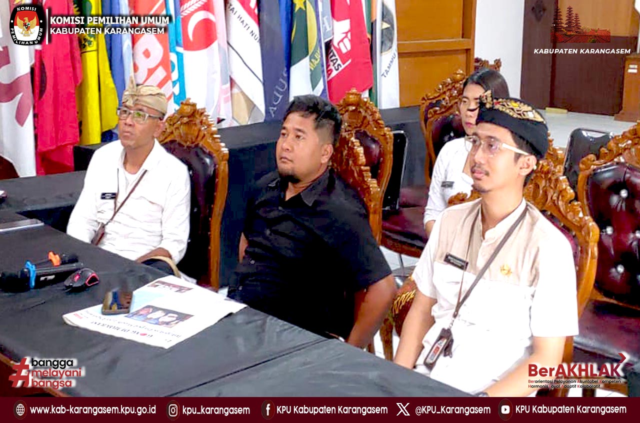 Zoom Meeting Rapat Koordinasi Sinkronisasi Dapil bersama KPU Se-Bali, Kamis 12/2026