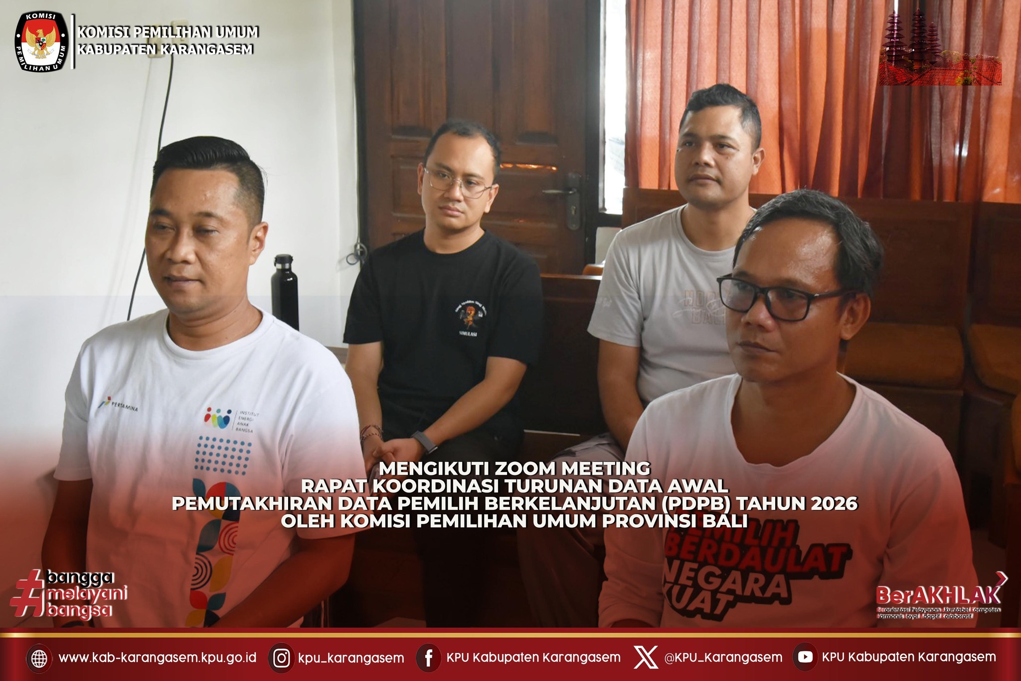 Zoom Meeting Rapat Koordinasi Turunan Data Awal Jumat (27/2/2026).